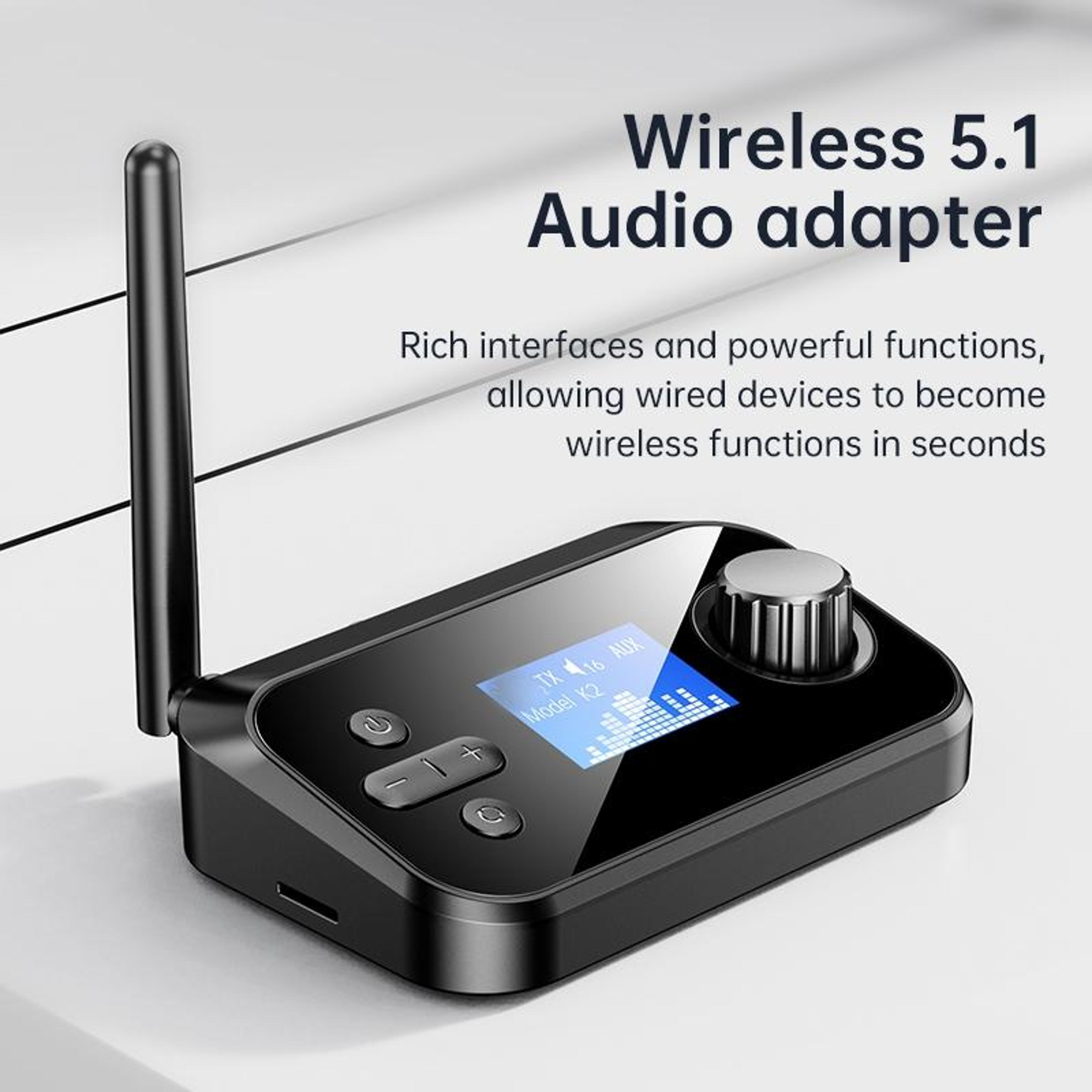C41S Bluetooth Audio Receiver 2 In 1 Bluetooth Transmitter Receiver With LCD Screen Optical Fiber C 1