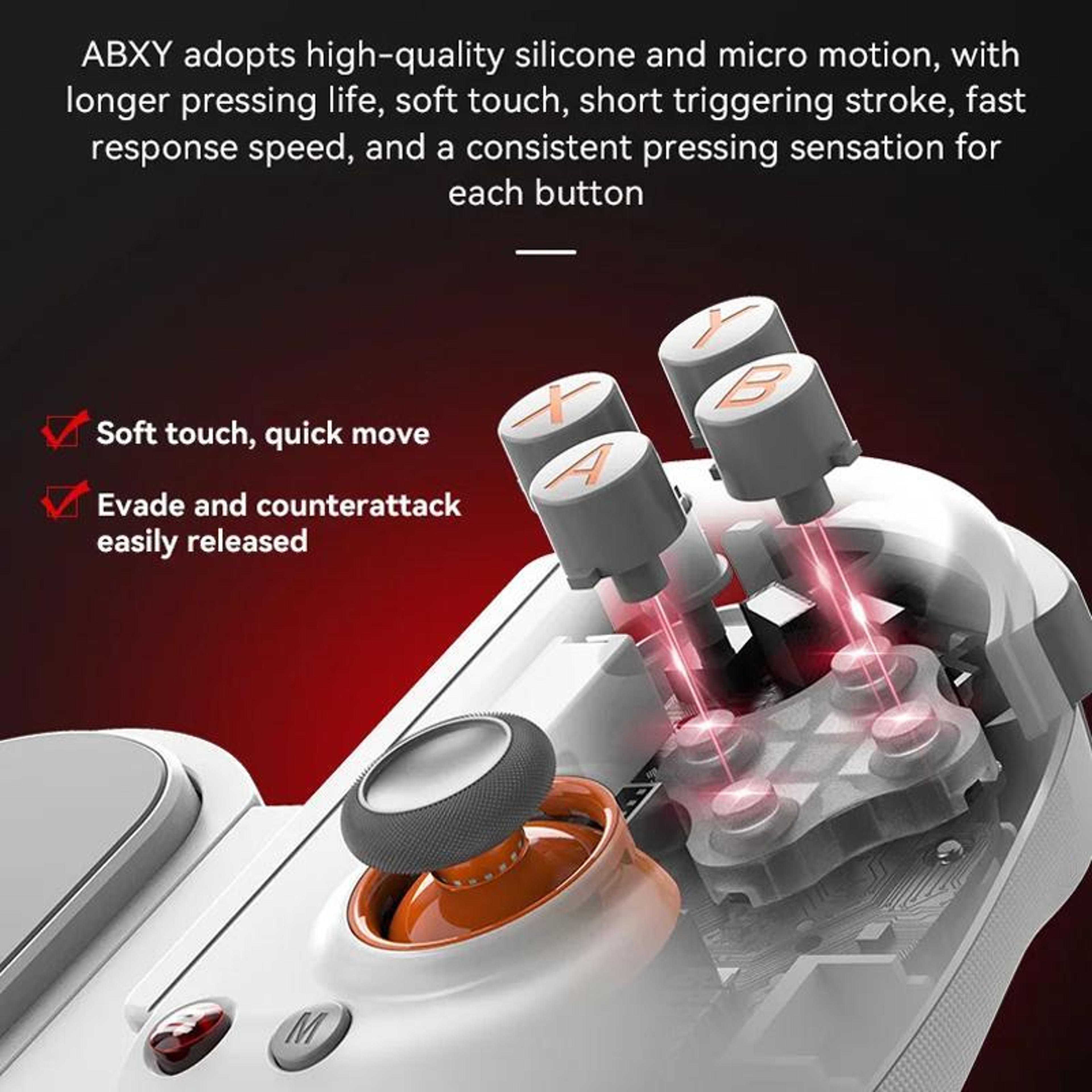 D8 Plus Telescopic Game Controller With Hall Effect Joystick Bluetooth USB C For Switch Android IOS 3