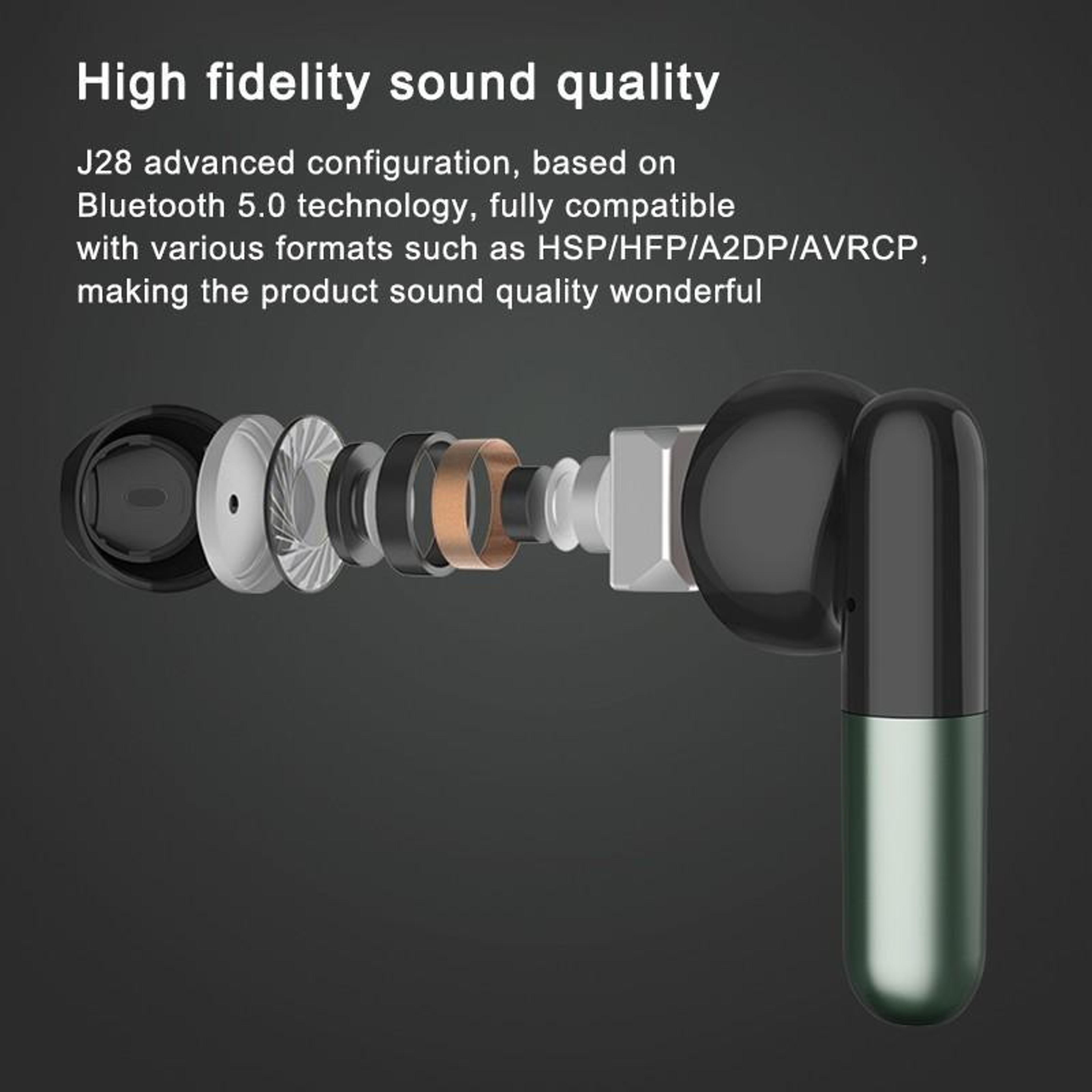J28 Bluetooth Earbuds TWS Wireless Earbuds With LED Display HiFi Stereo Sports Earphones 16