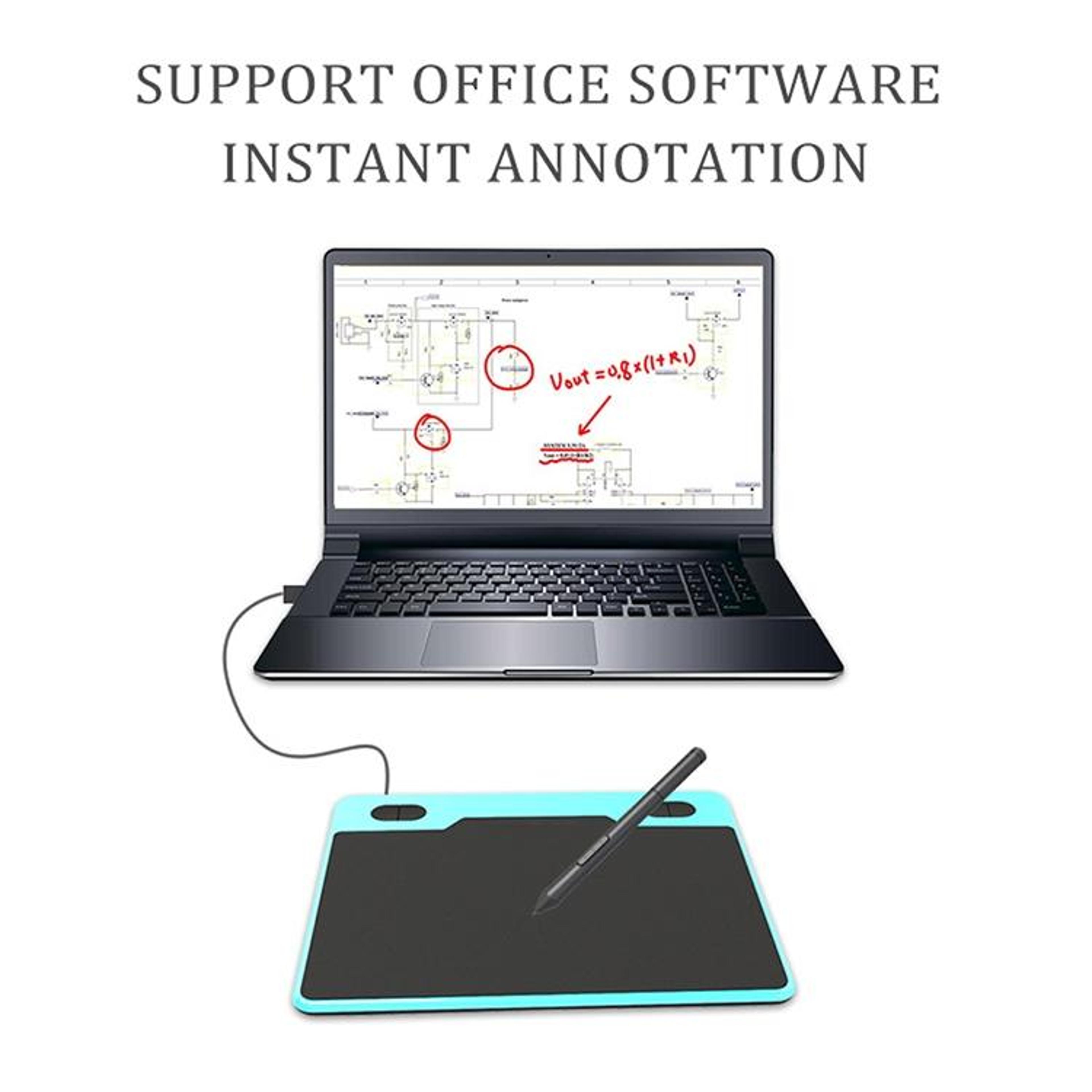 10Moons T503 Drawing Tablet With Battery Stylus 8192 Pressure Graphic Tablet For PC Android Mac 9