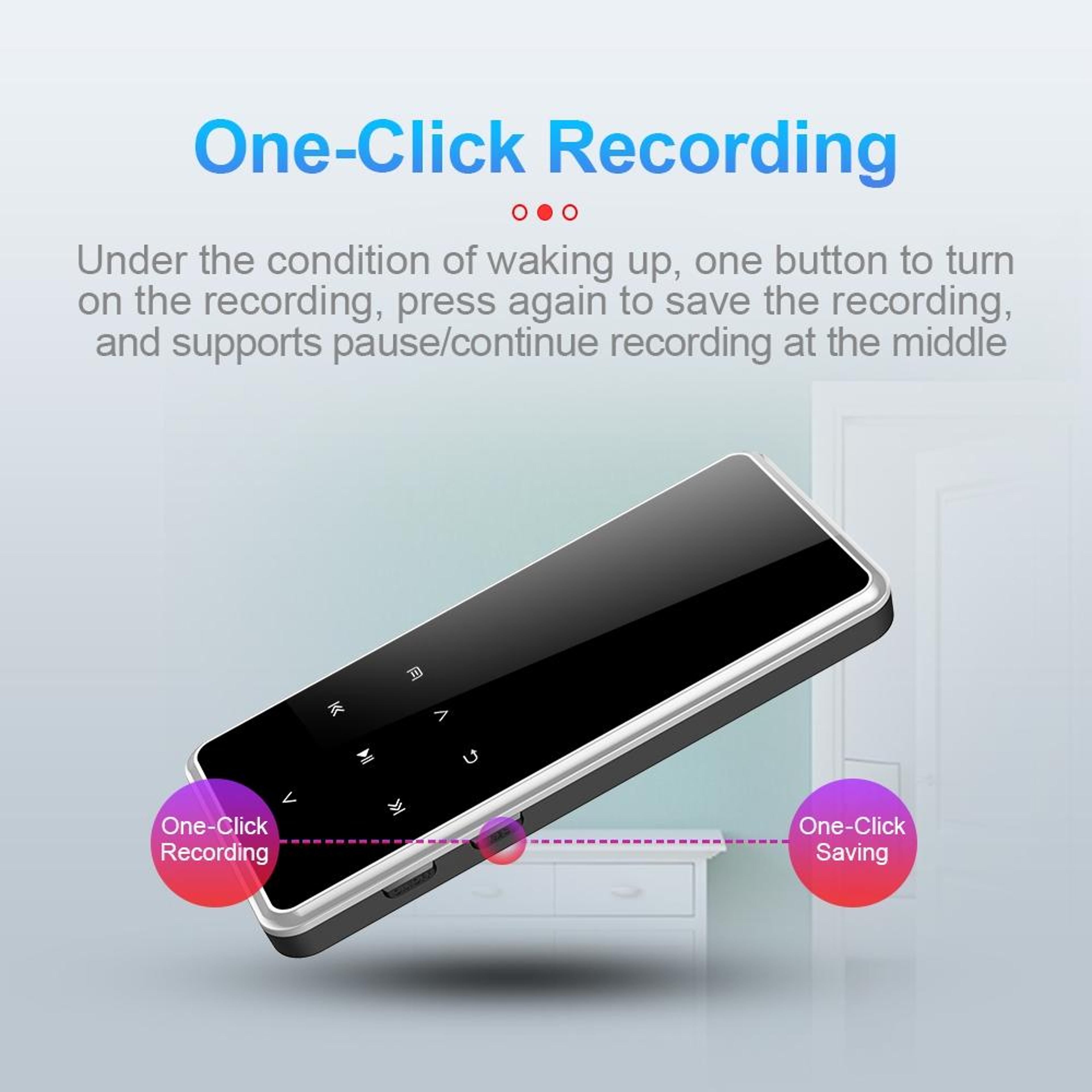 M12 Bluetooth MP3 Player 8GB Portable Voice Recorder With FM Radio Video Player 16