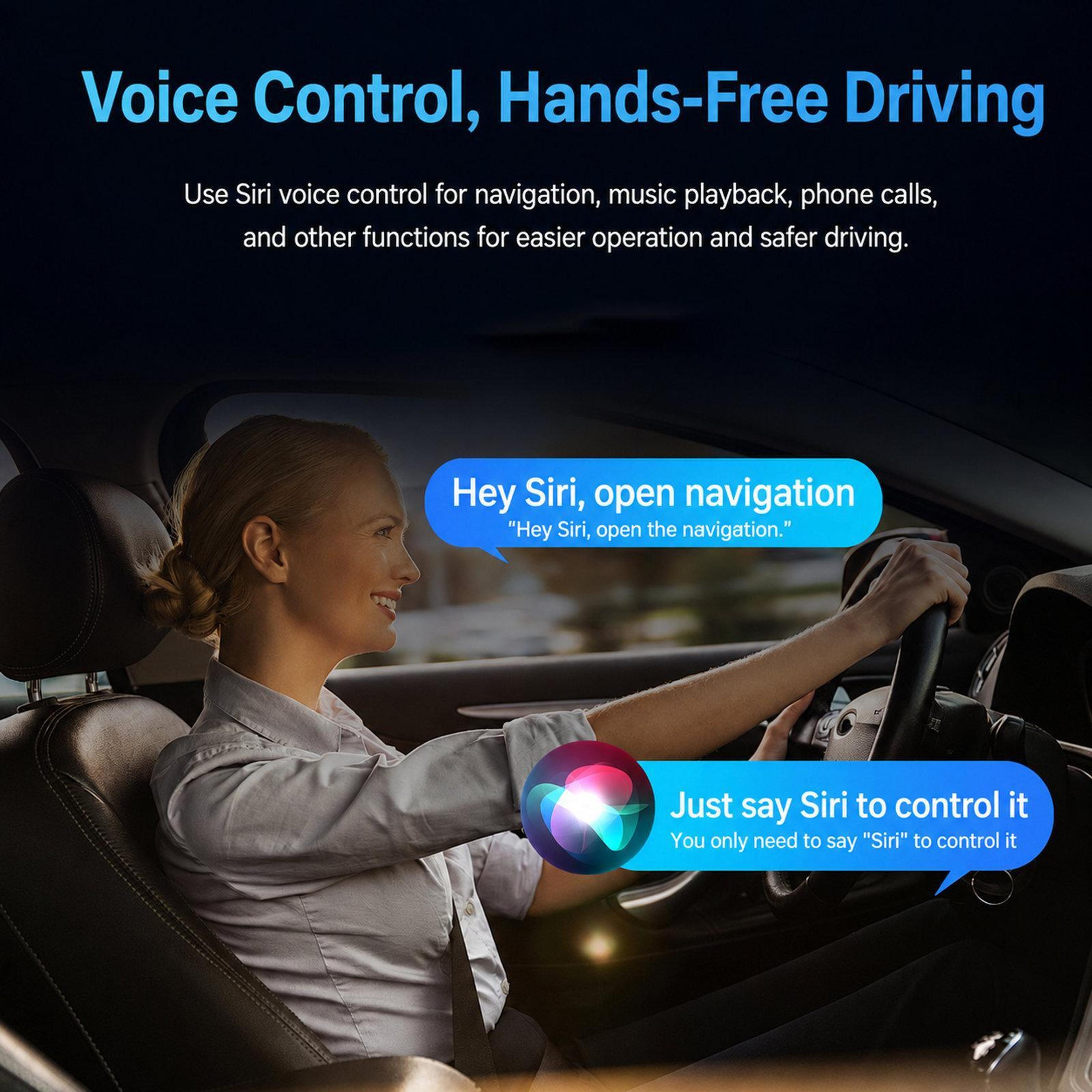 LC969D Car Baby Monitor With Wireless CarPlay Adapter HD Night Vision Camera 4