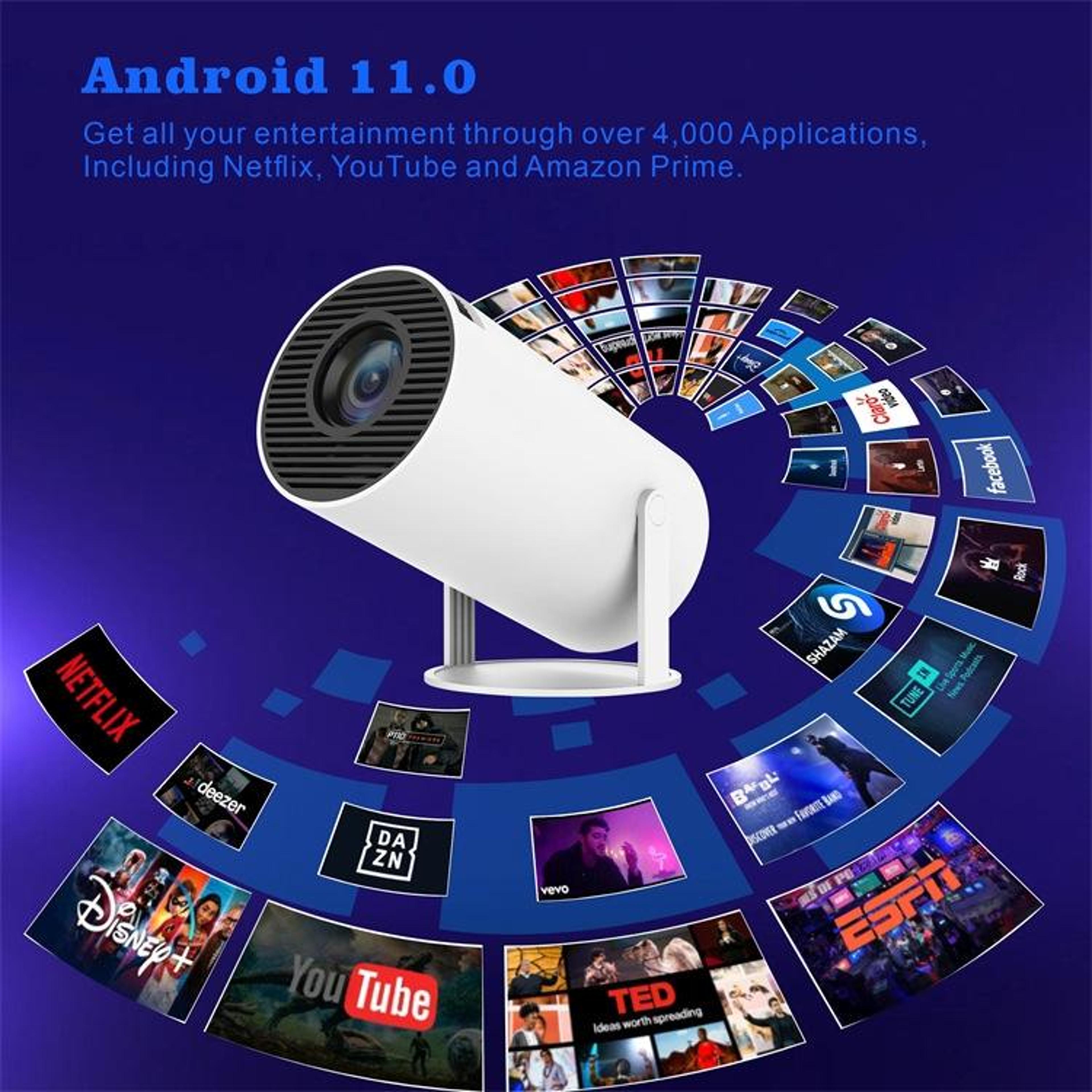 HY300 Smart Projector With Android 11 WiFi 6  4K Support Portable Mini Projector For Home Theater 12