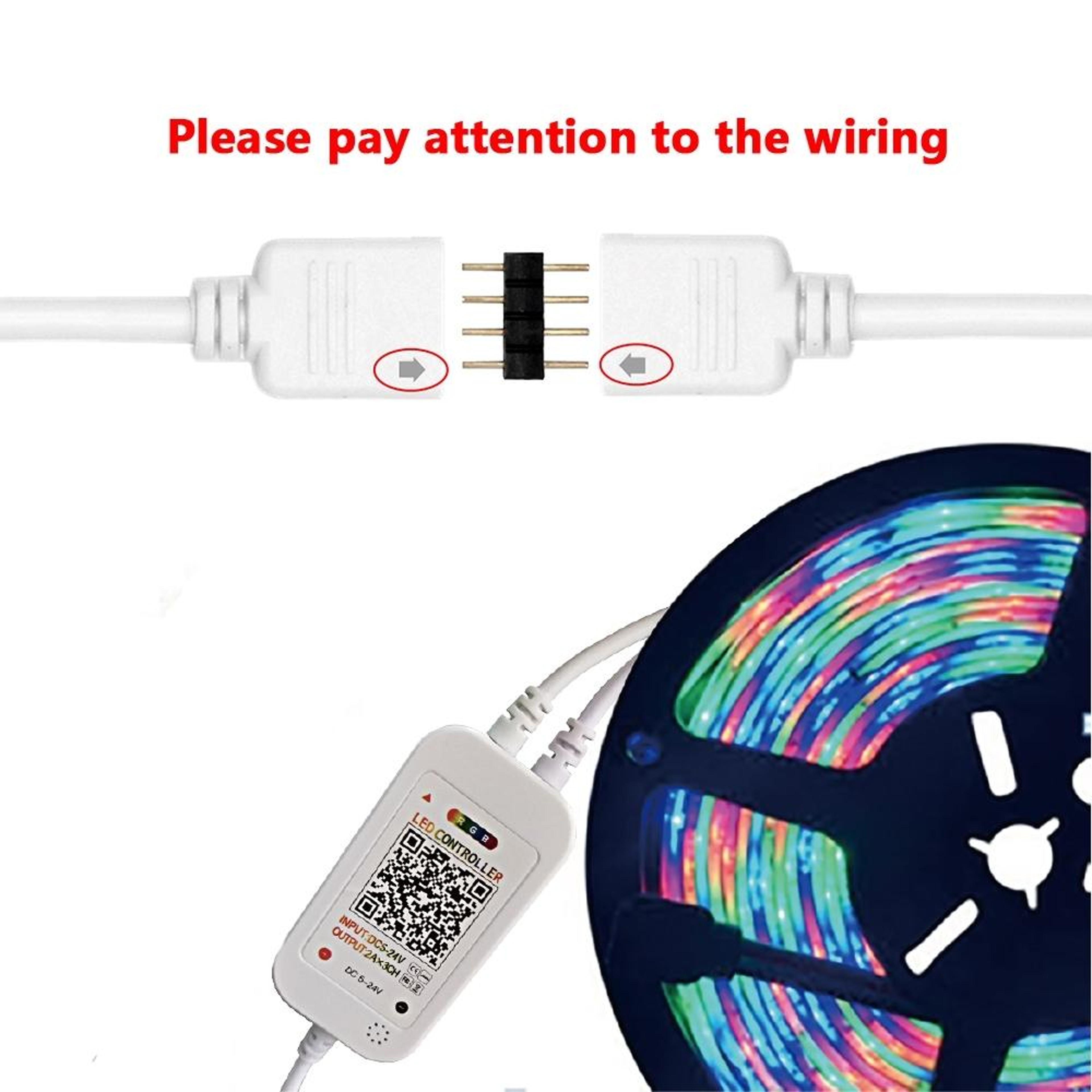 WiFi LED Controller Smart RGB LED Strip Controller With APP Voice Control For Alexa 5V To 24V 5