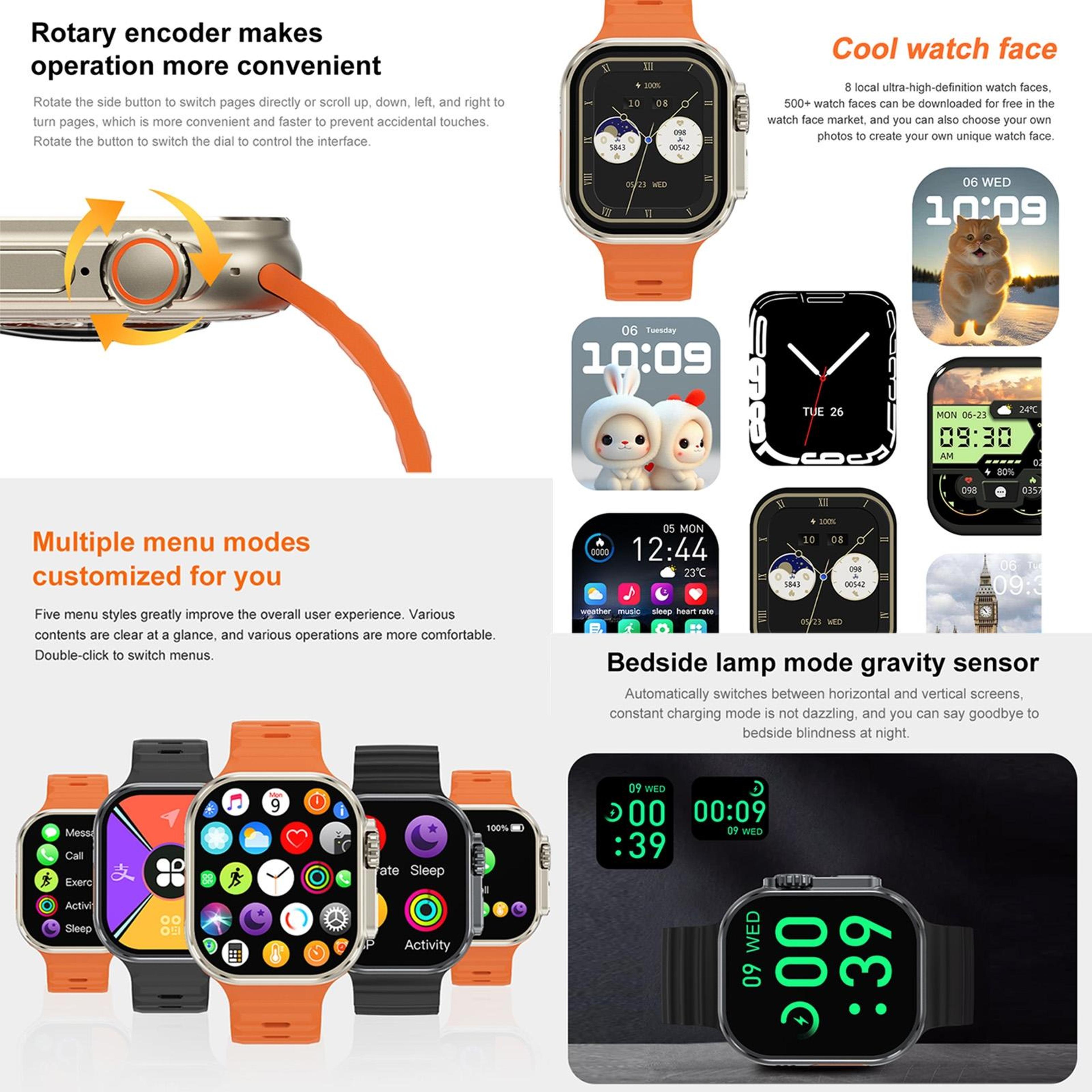 IW9 Ultra AMOLED Bluetooth Calling Smartwatch With Health Monitoring And NFC 5