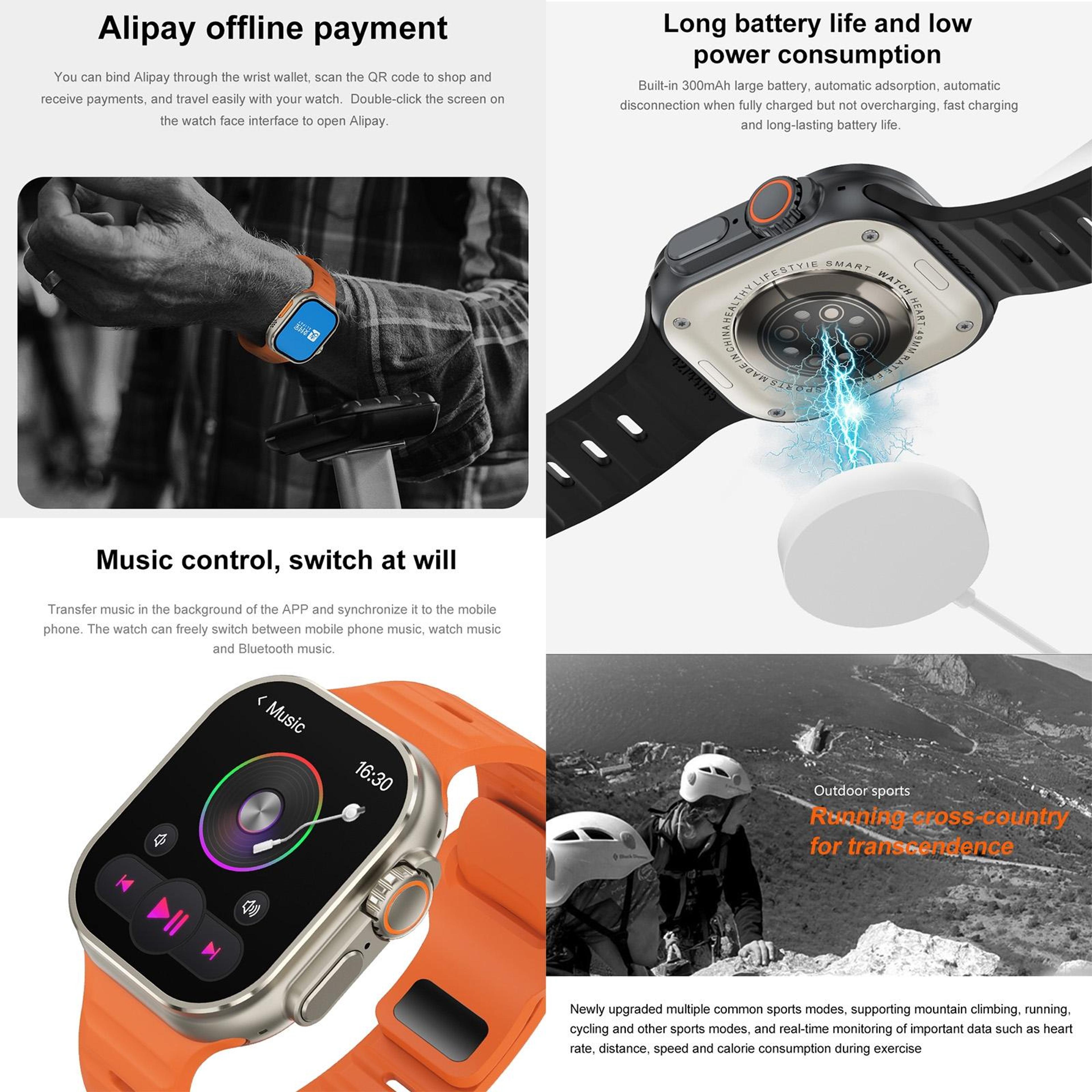 IW9 Ultra AMOLED Bluetooth Calling Smartwatch With Health Monitoring And NFC 6