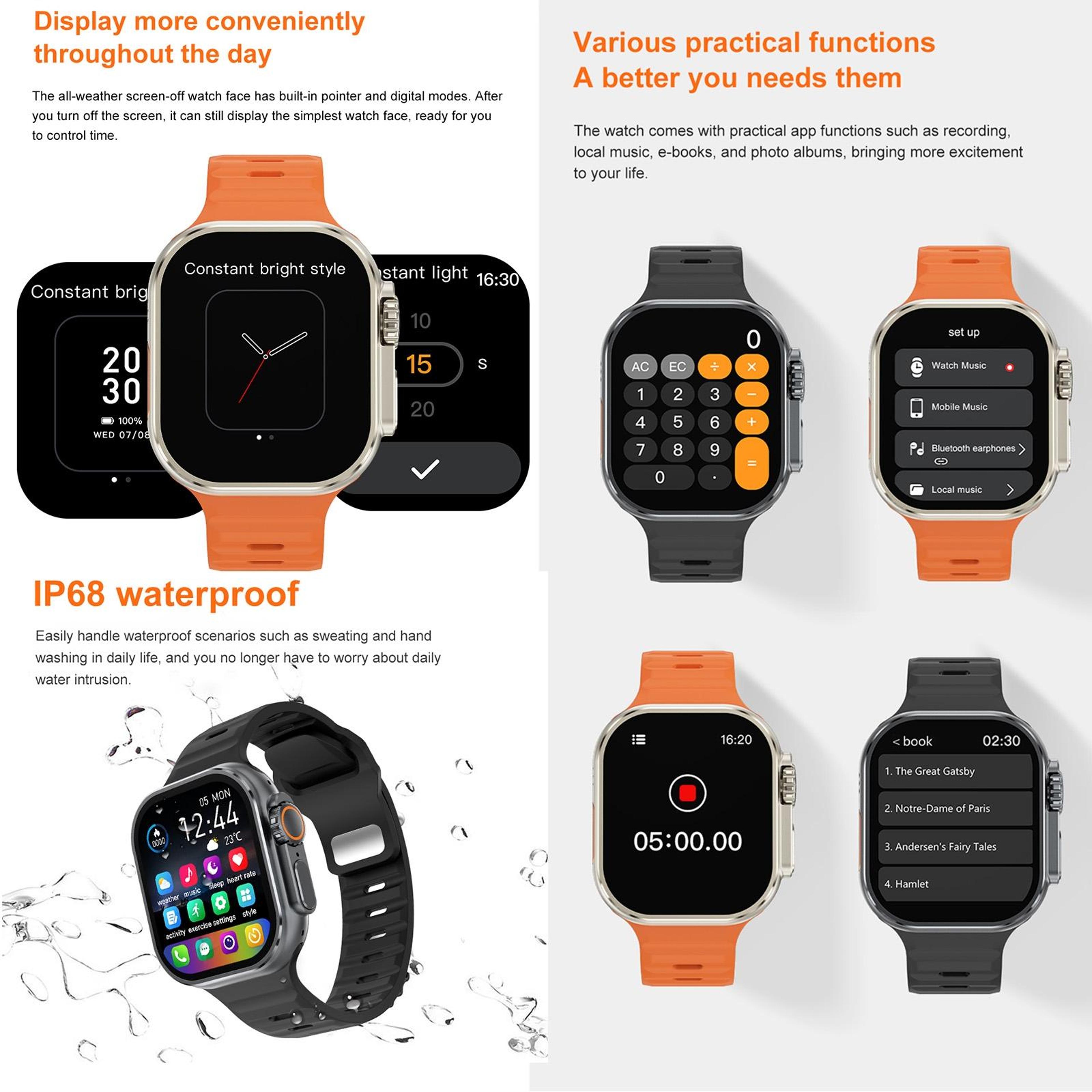 IW9 Ultra AMOLED Bluetooth Calling Smartwatch With Health Monitoring And NFC 9