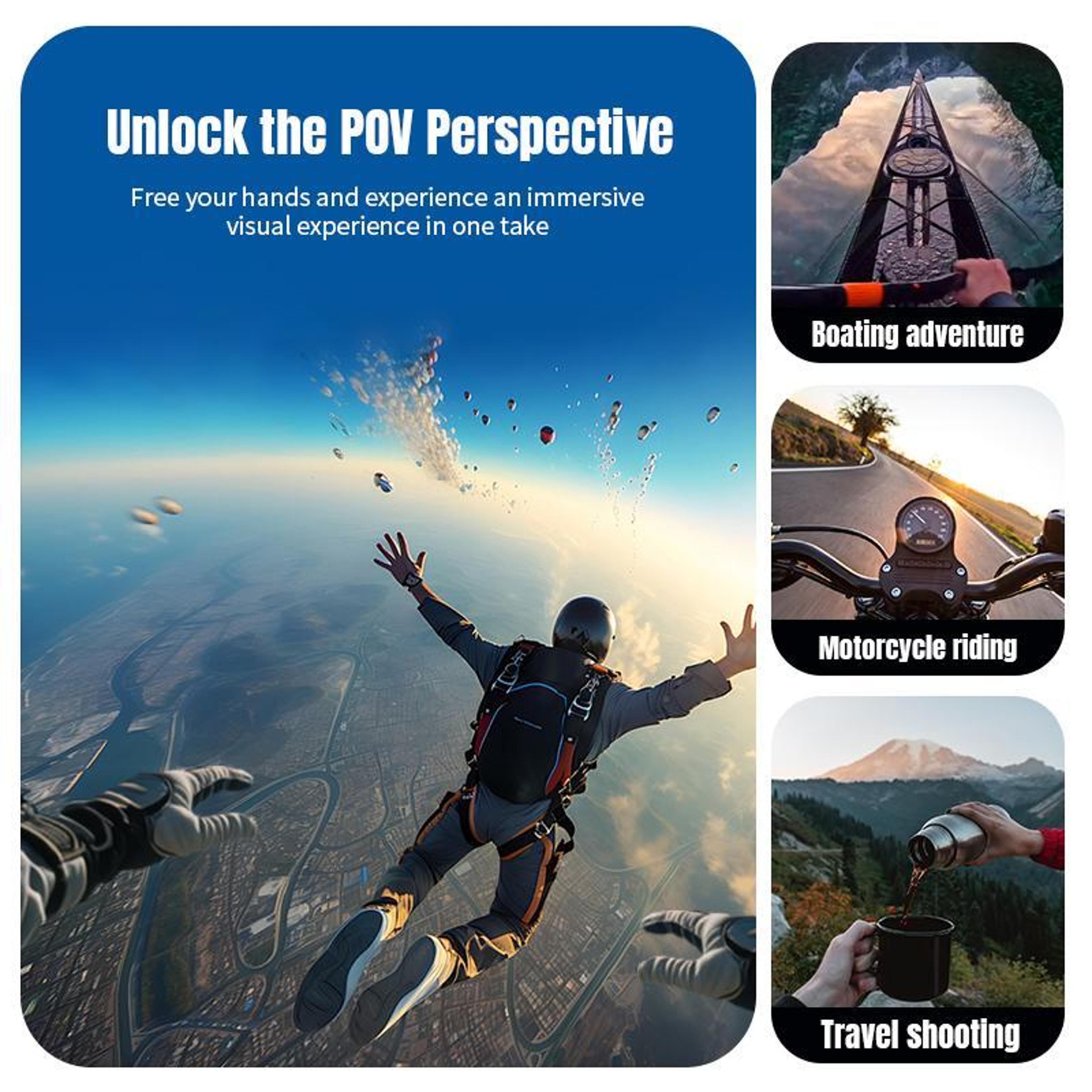 STARTRC V3 POV Camera Mount Neck Mount For Action Camera With GoPro Chest Strap Magnetic Quick Rele 11
