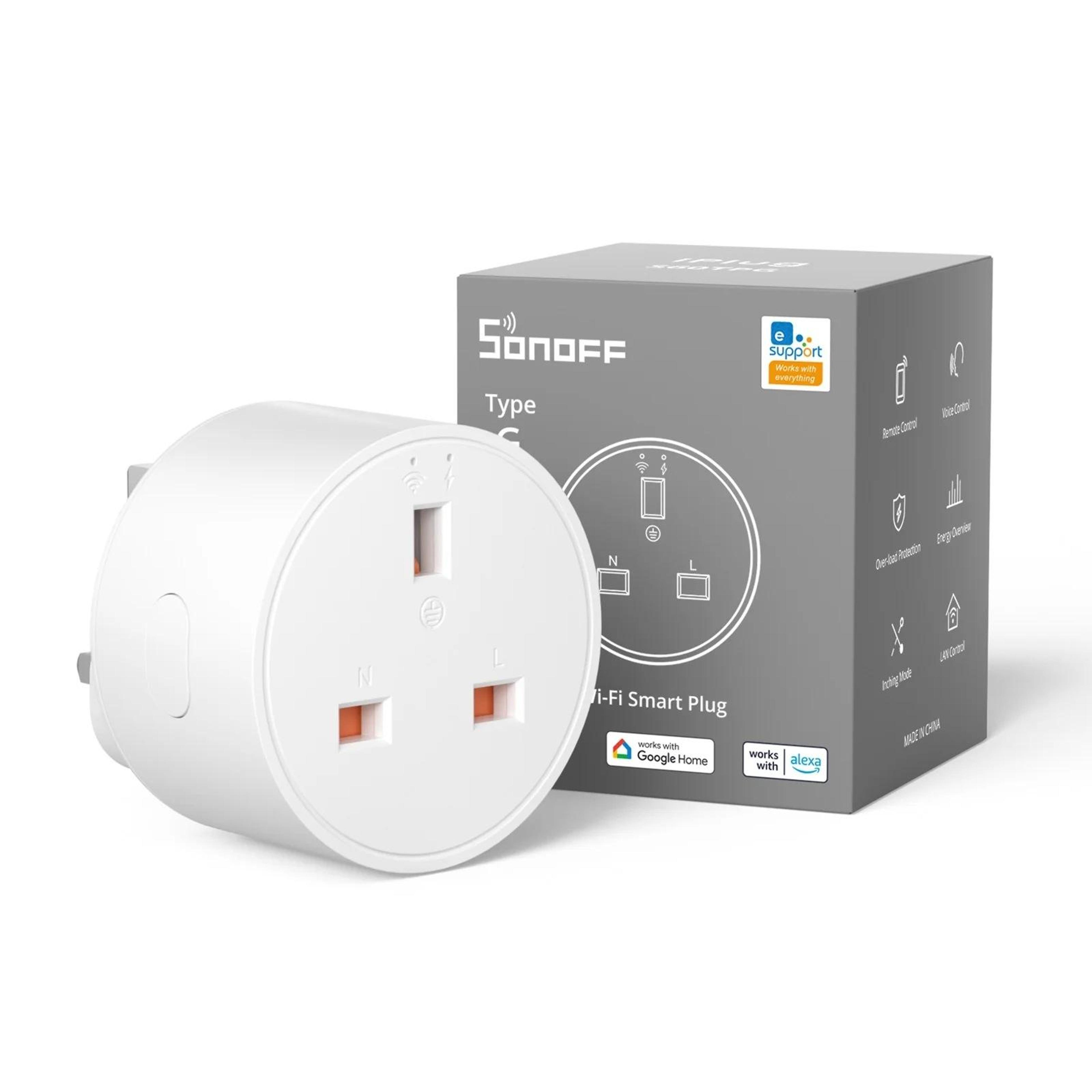 SONOFF S60TPG Smart WiFi Socket With Voice Control Energy Monitoring And Timer 1