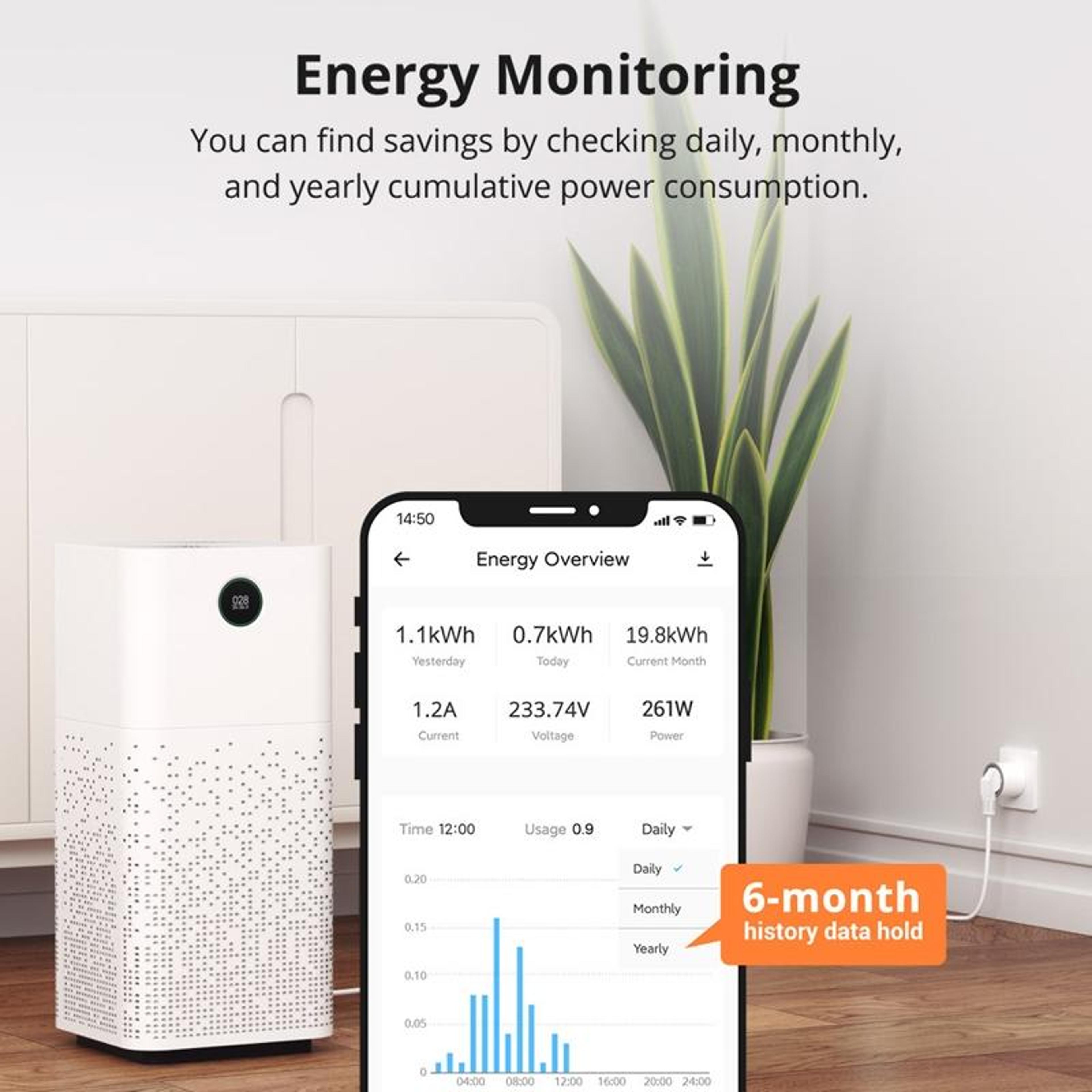 SONOFF S60TPG Smart WiFi Socket With Voice Control Energy Monitoring And Timer 7