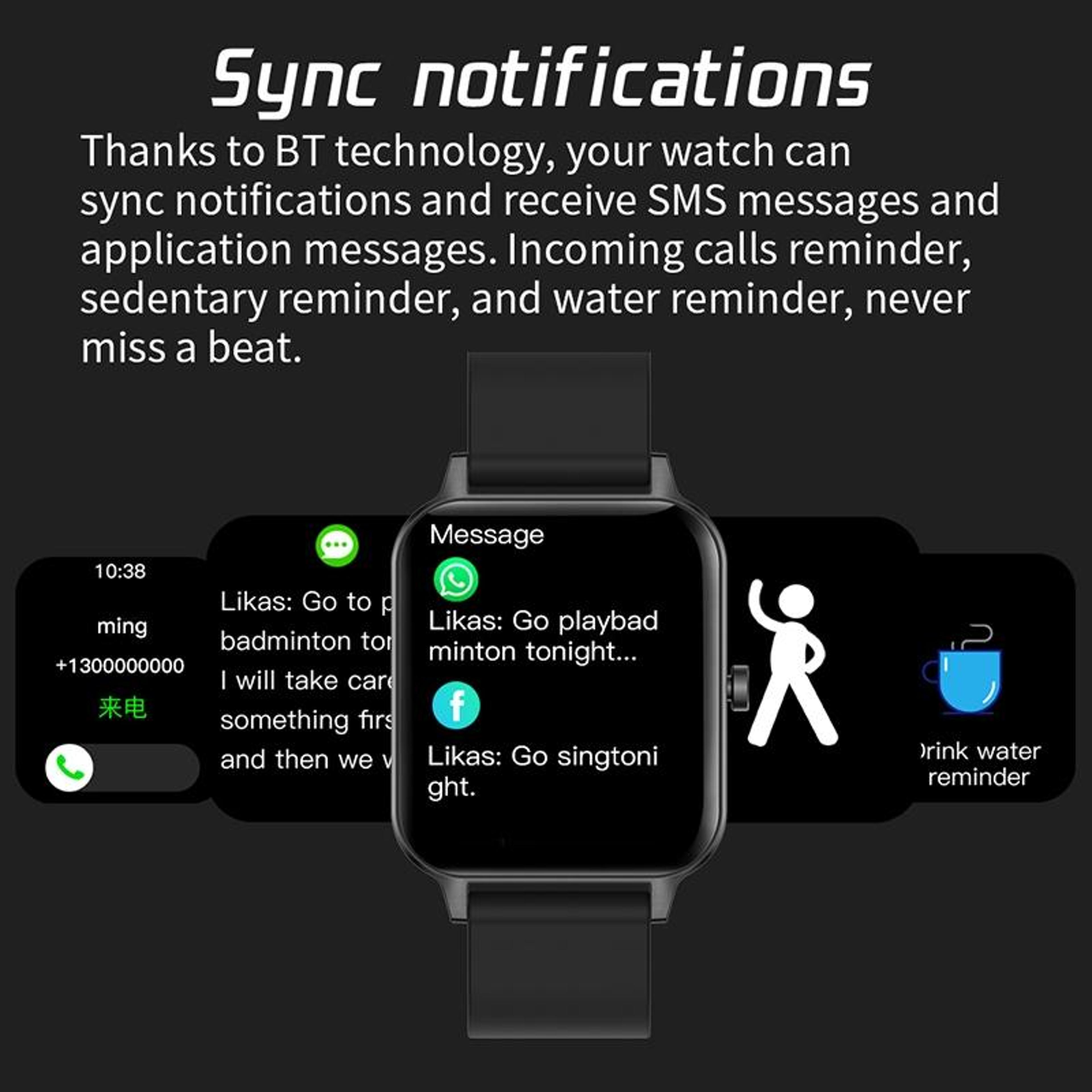 MX7 Smart Watch With Bluetooth Calling Smartwatch IP68 Waterproof Fitness Tracker 7