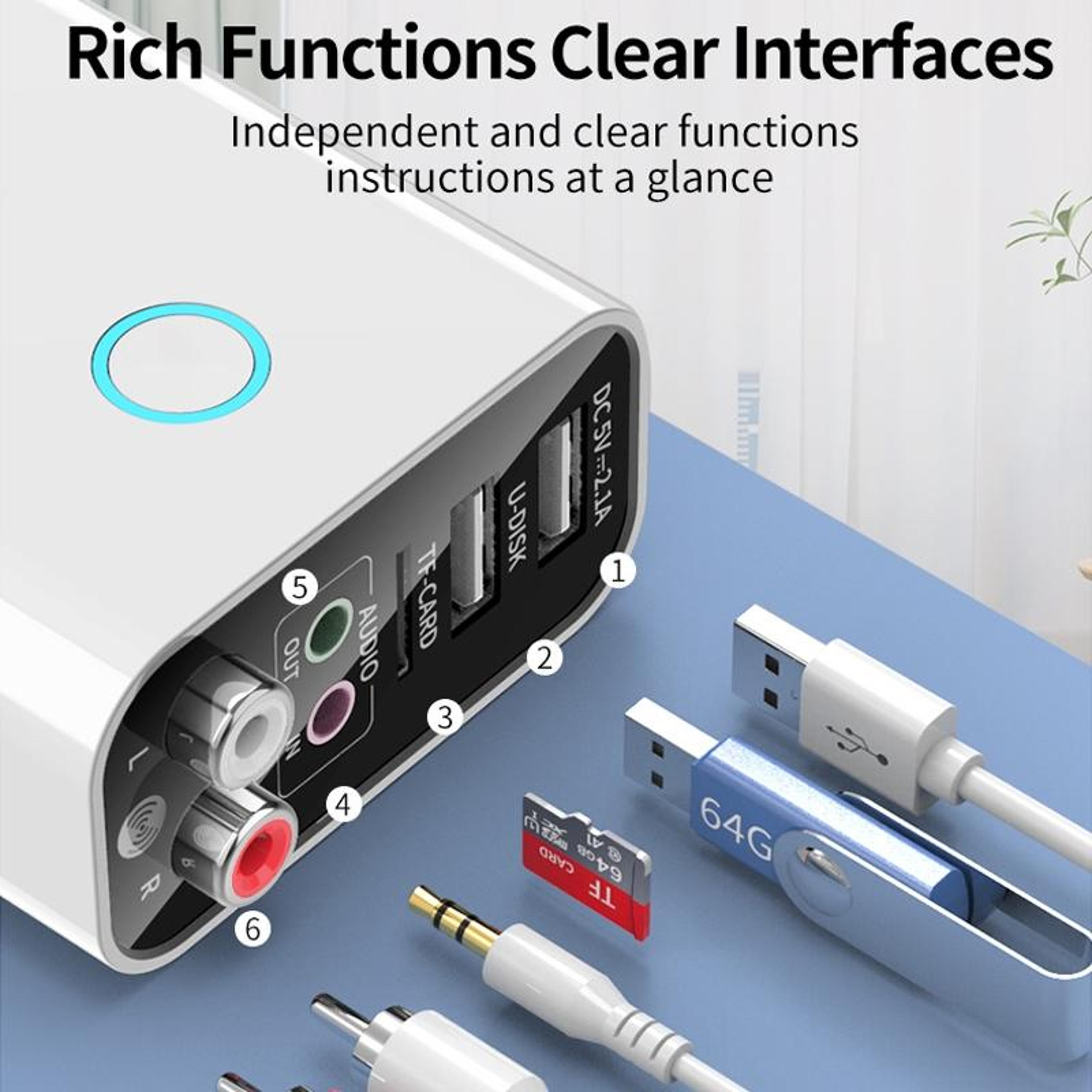 K16 Bluetooth Audio Transmitter Bluetooth 50 Adapter 2 In 1 AUX RCA Receiver With Remote Control 3
