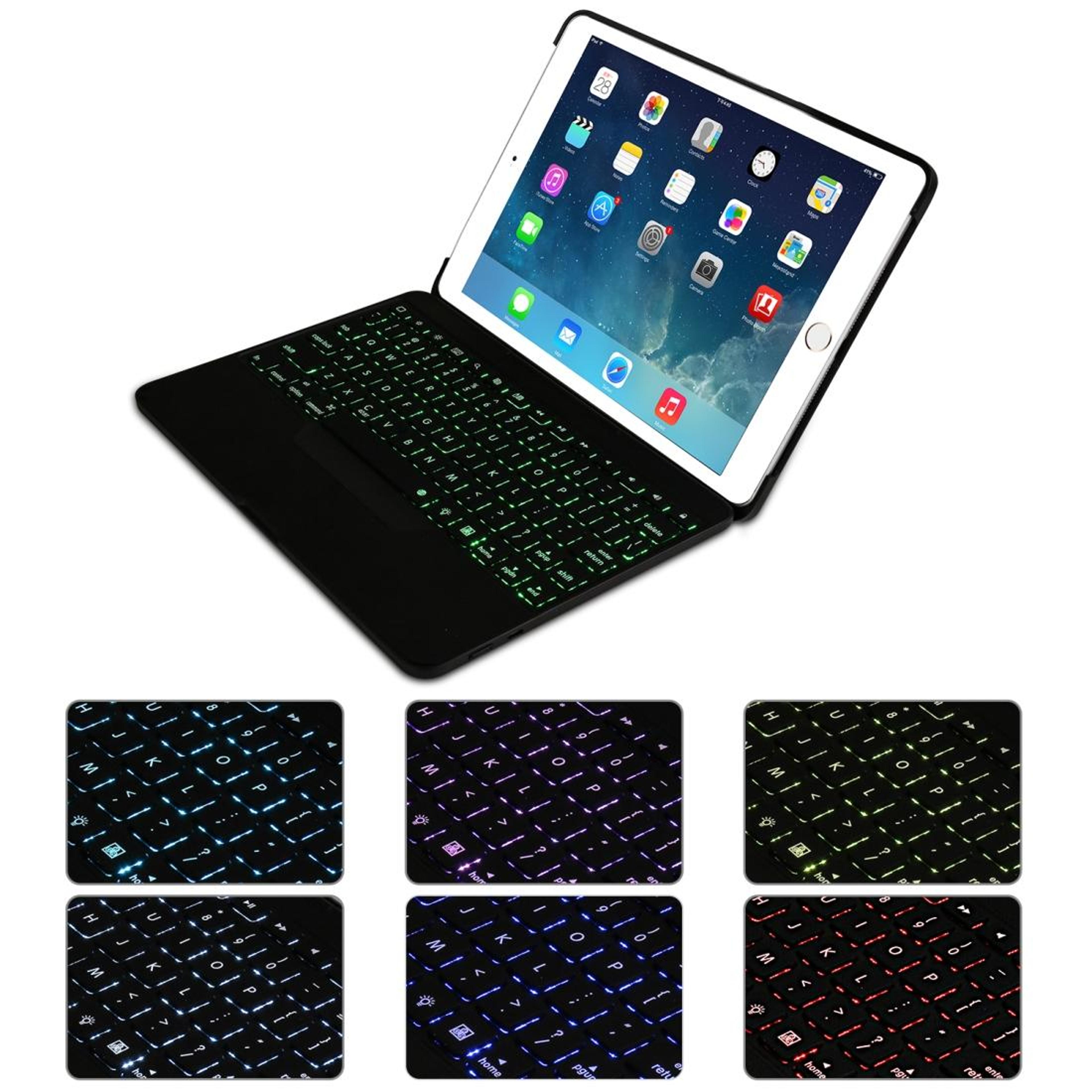 F611 Bluetooth Keyboard Case With Backlit Keyboard For IPad Air Pro 97 Detachable Wireless Protecti 14