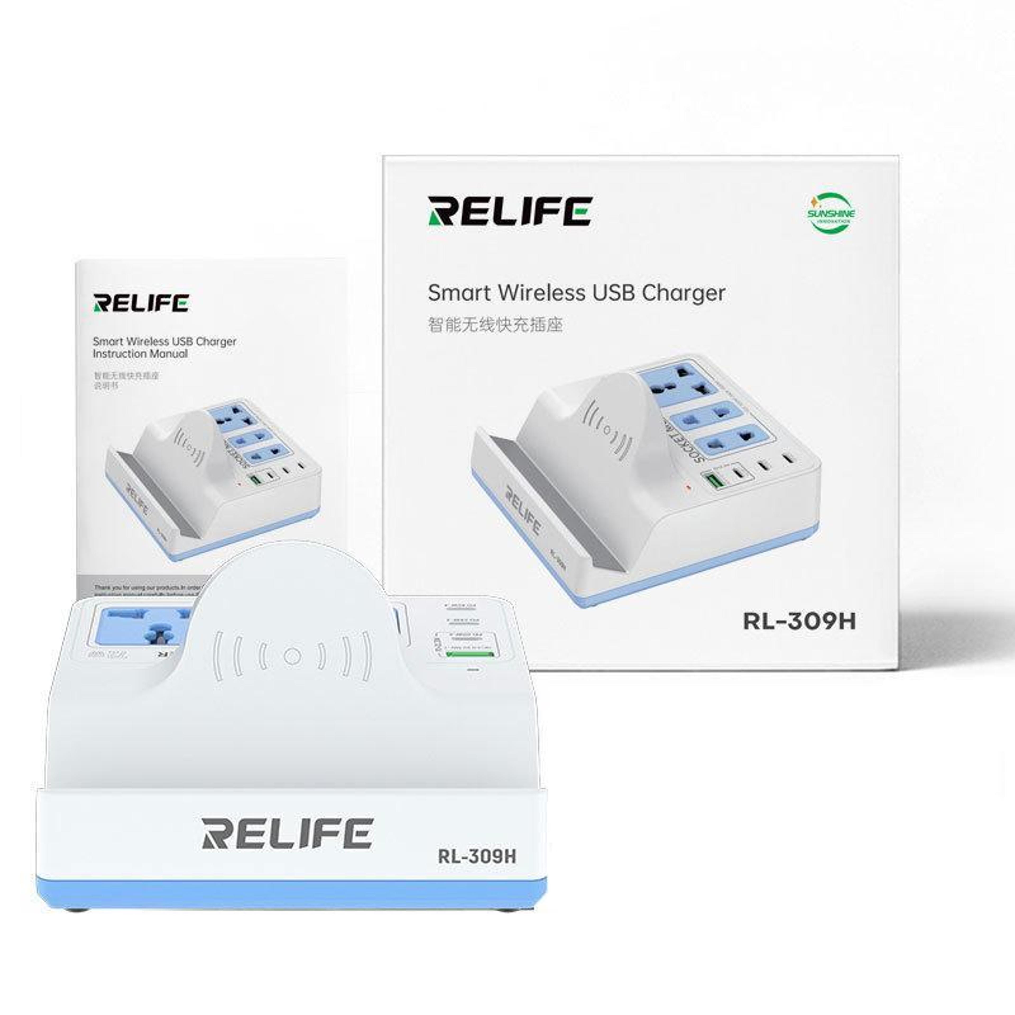 RELIFE RL309H 72W Charger Wireless Charging Station Multi Port Fast Charging Socket 3
