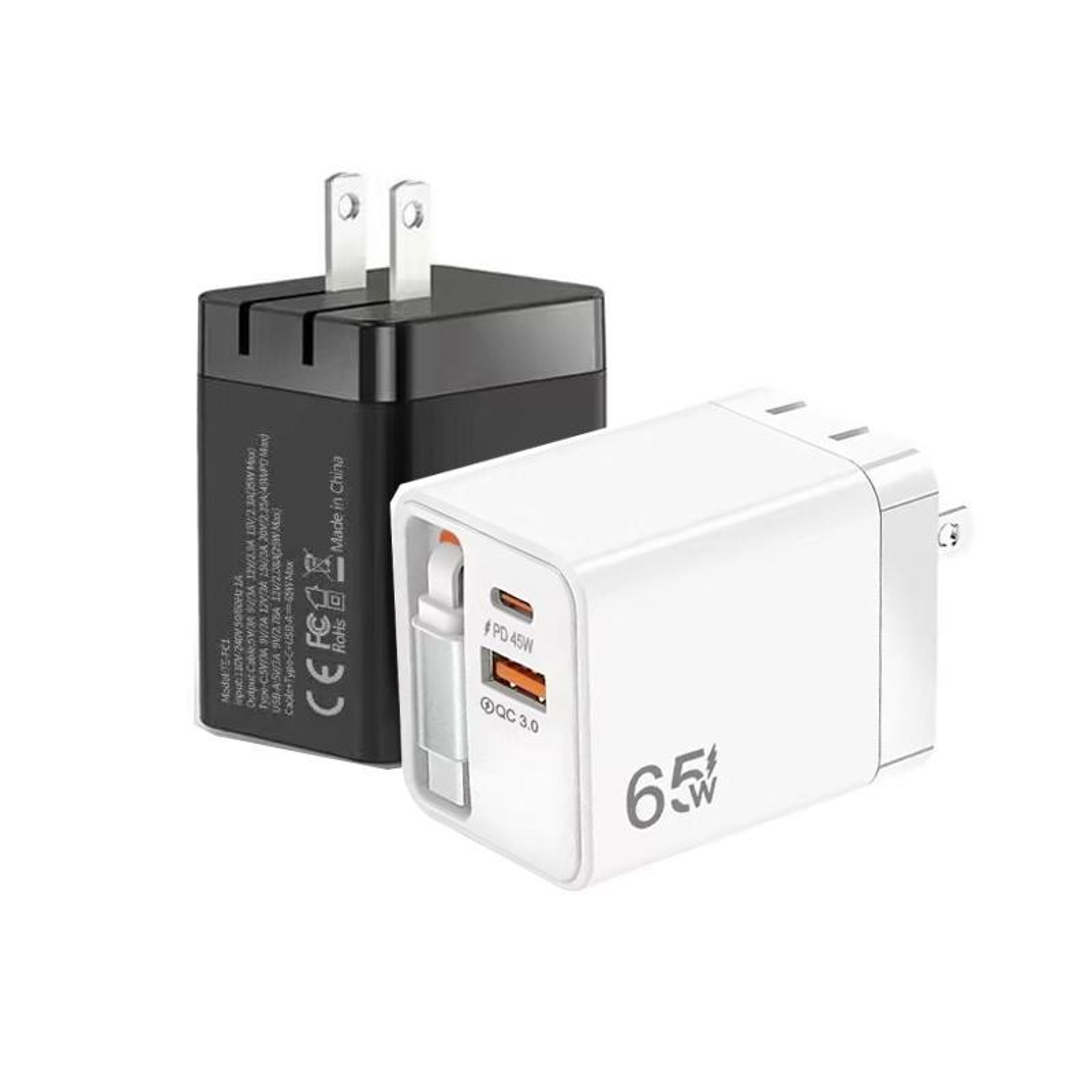 FC1 65W Fast Charger Retractable USB C Charger With 70cm Type C Cable PD30 QC30 US Plug 3
