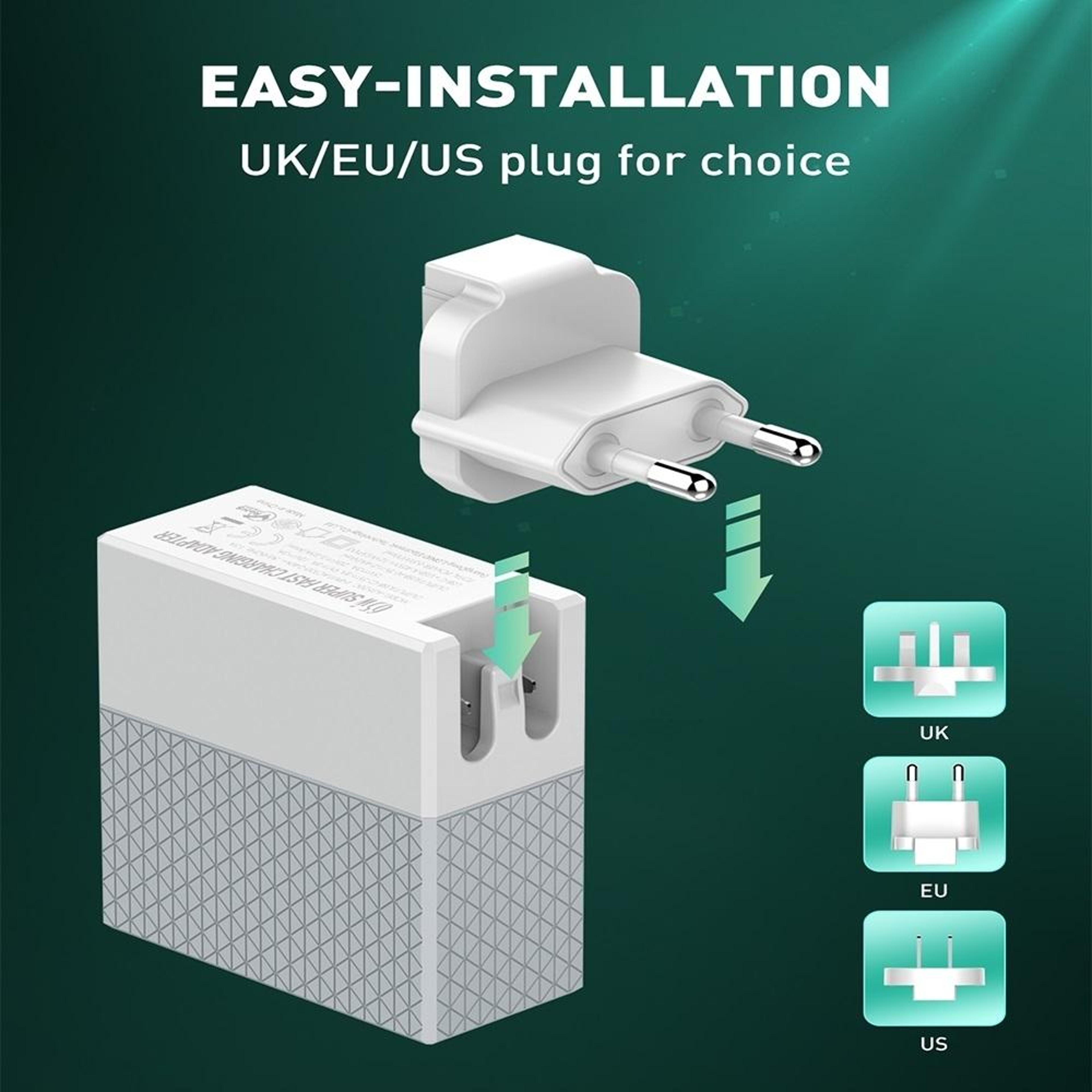 LDNIO 65W USB C Charger PD 30 Fast Wall Travel Charger With USB C Cable US Plug 6