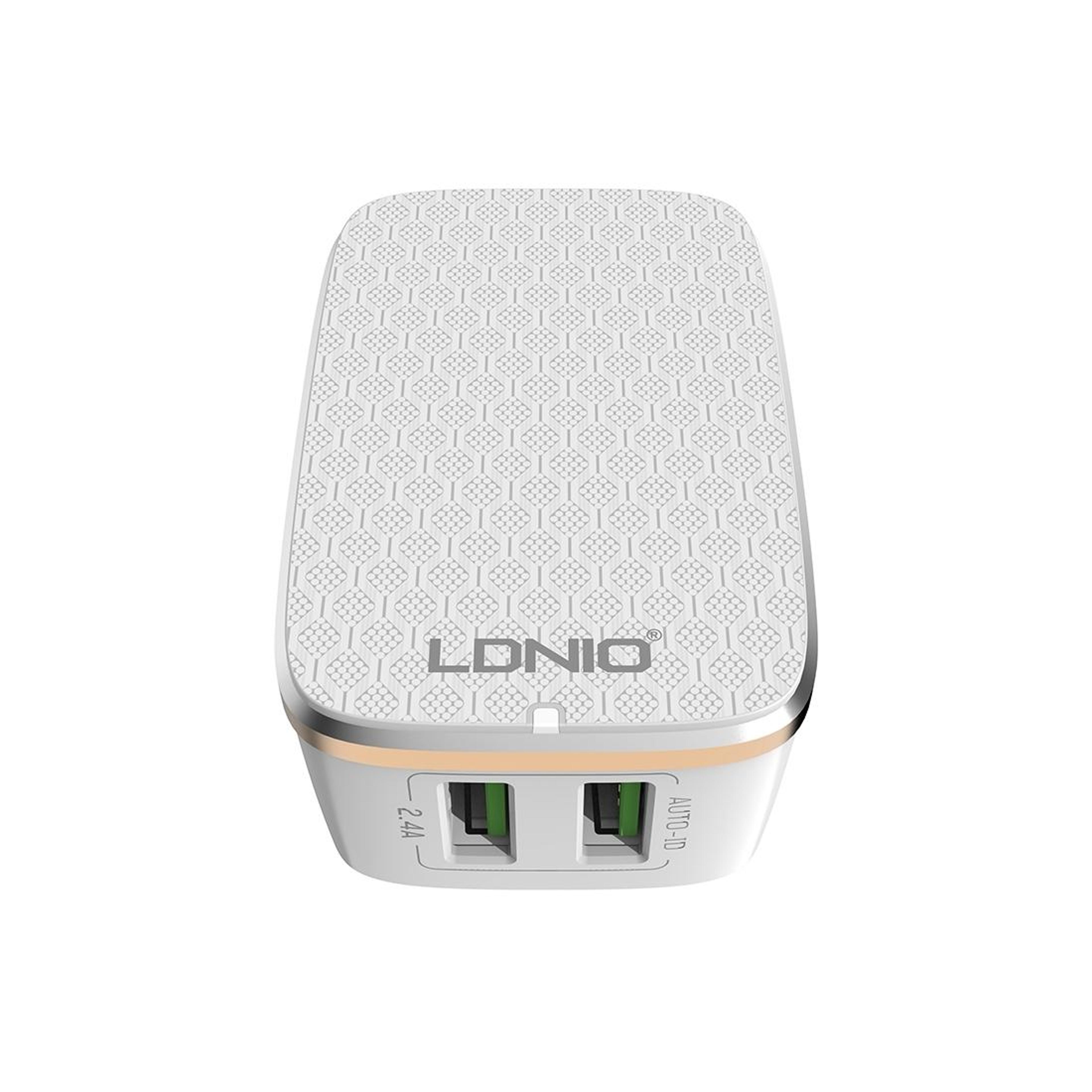 LDNIO A2204 Dual USB Charger 12W Travel Wall Charger With Micro USB Cable 2