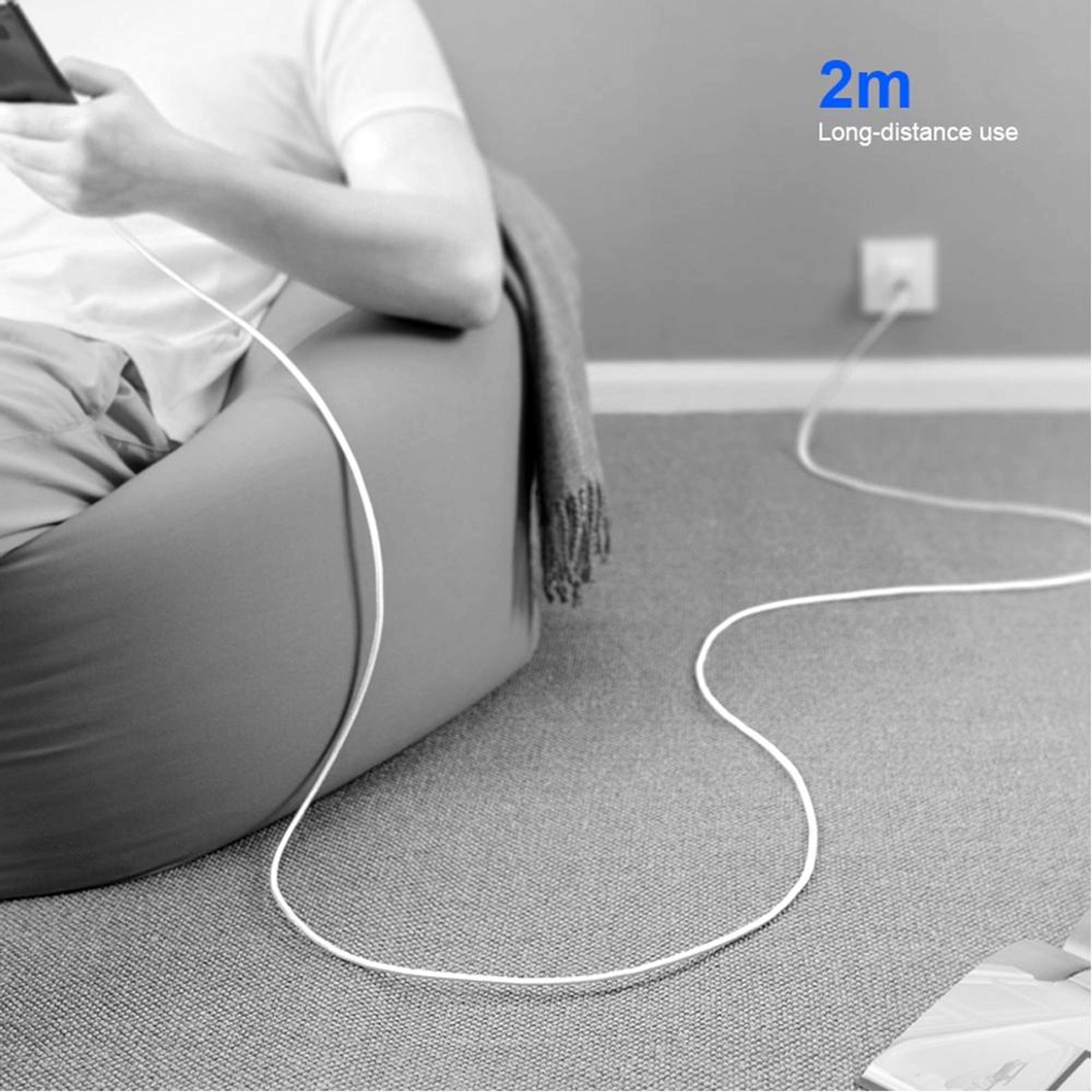 20W USB C PD Fast Charger Set With 2m USB C Charging Cable Travel Wall Charger US Plug 5