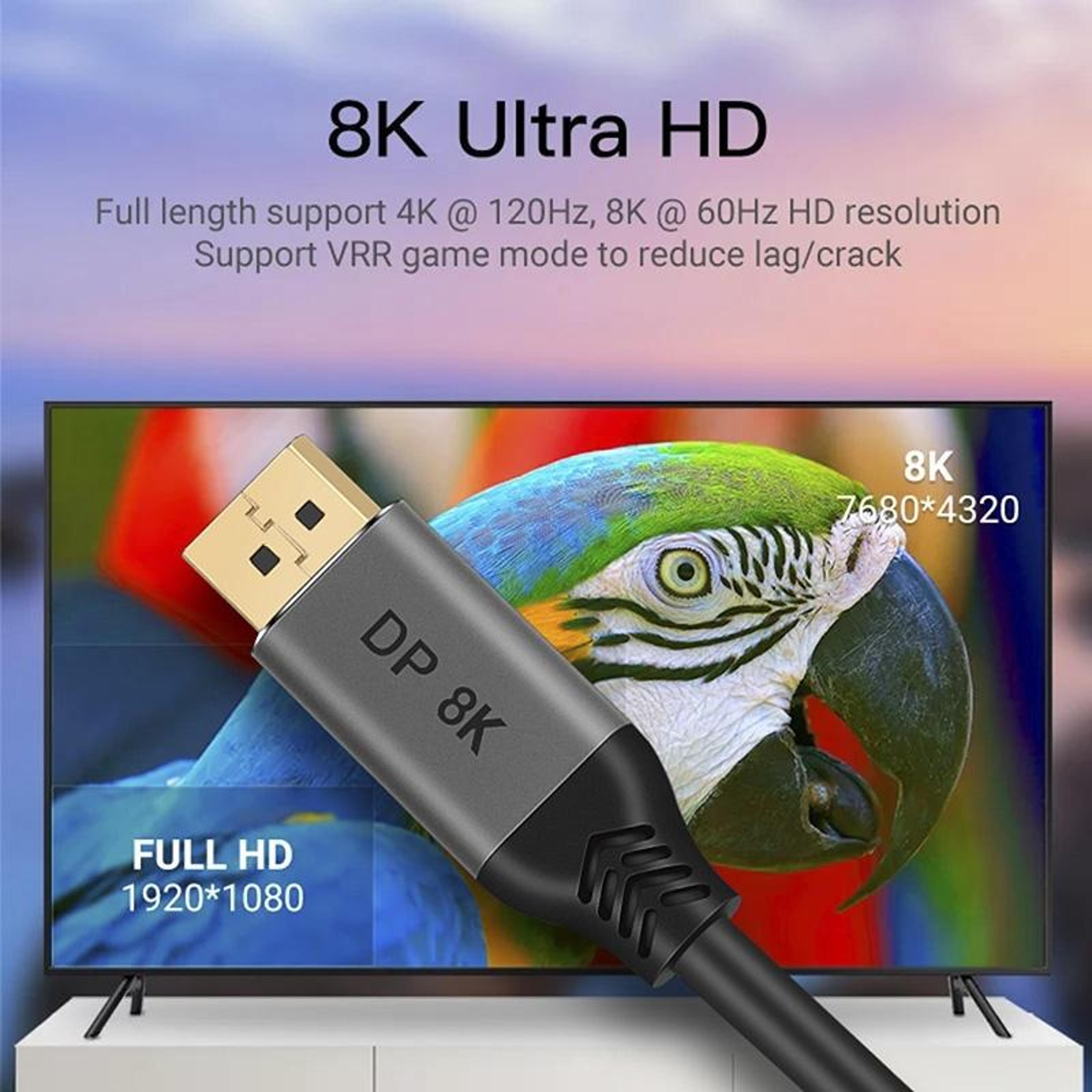 DisplayPort 14 8K HDR Cable 1M High Speed DisplayPort Cable For Gaming Monitor PC  Laptop 6