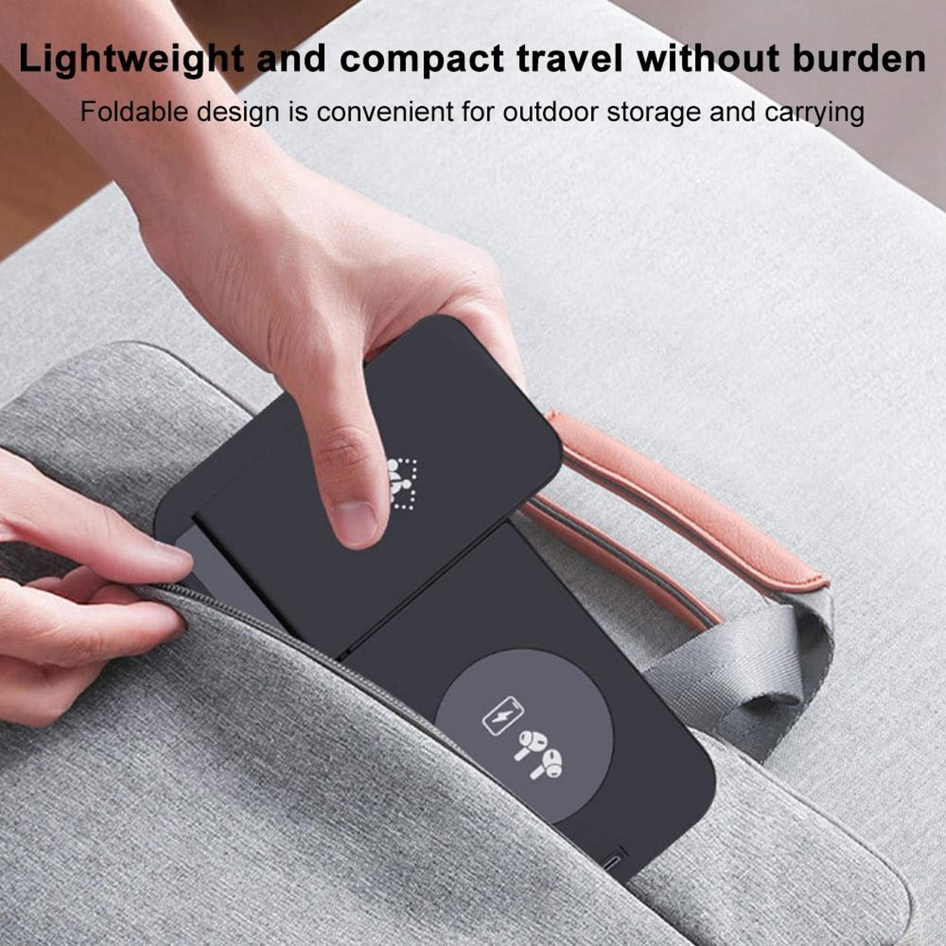 15W 3 In 1 Wireless Charger Foldable Stand For Apple Phone Watch  Earbuds Fast Charging Station 6