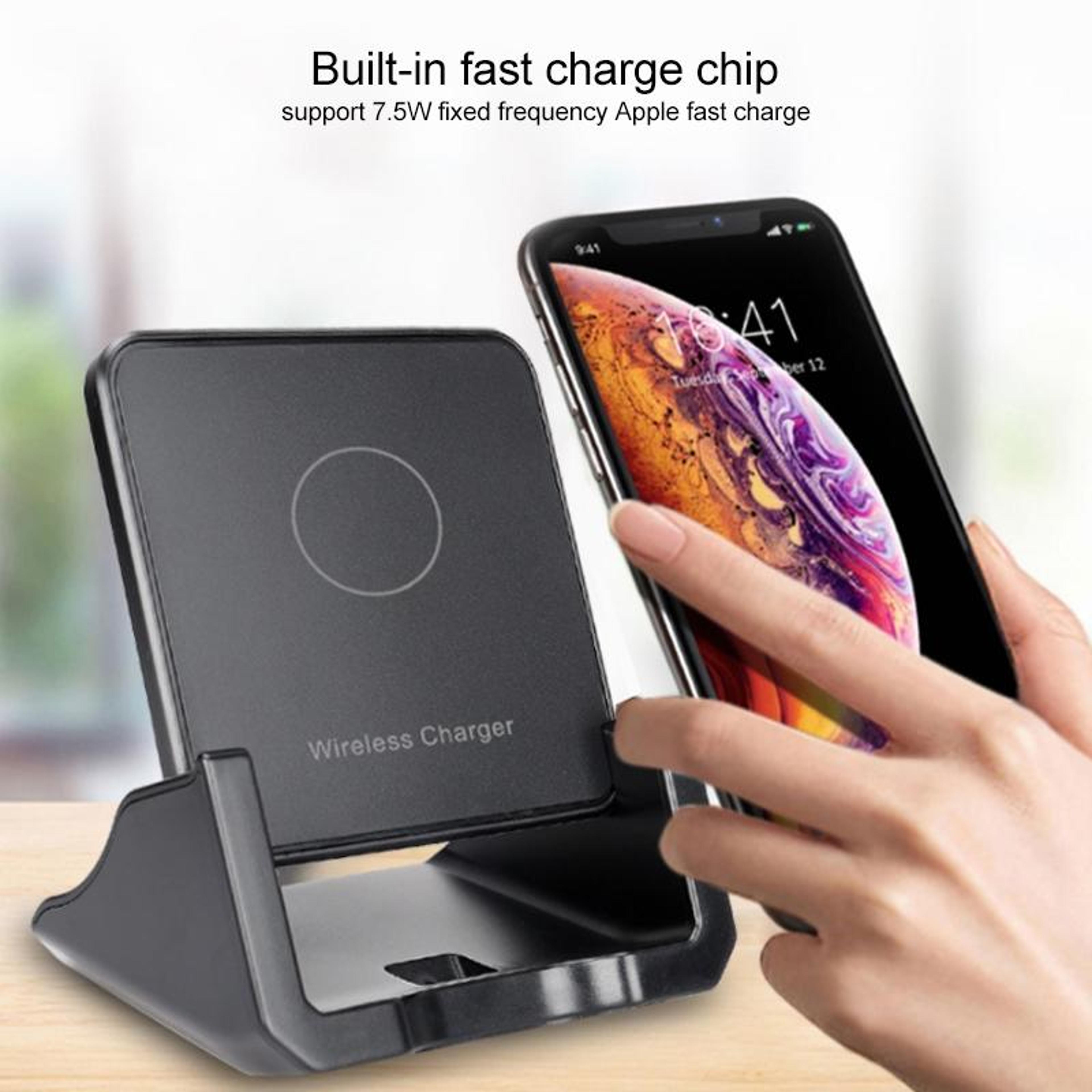 A918 10W Wireless Charger Stand Qi Fast Wireless Charging Phone Holder For IPhone And Android Black 6
