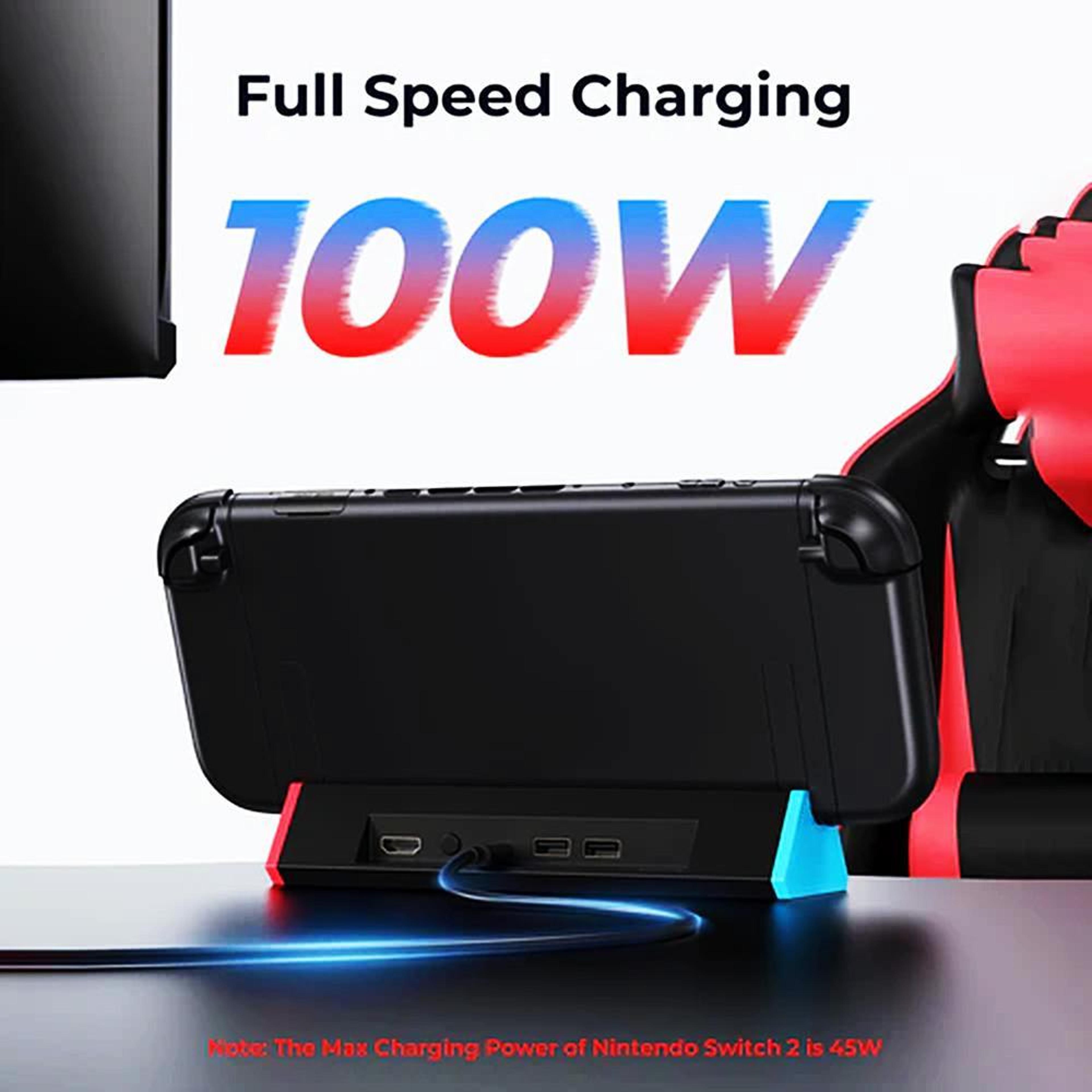 Nintendo Switch 2 Dock 4K Docking Station Portable TV Charging Dock 6