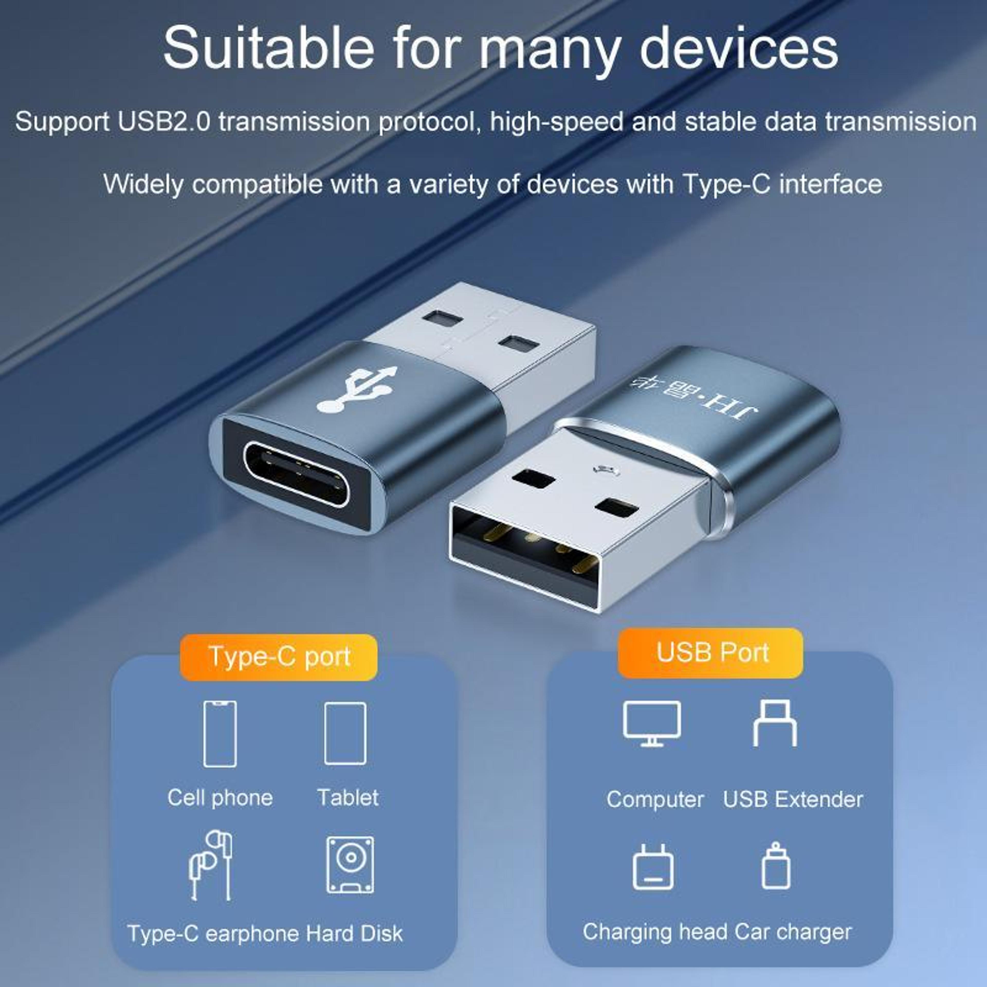 JINGHUA S505 USB To Type C Adapter USB 20 Charging And Data Transfer Converter 3