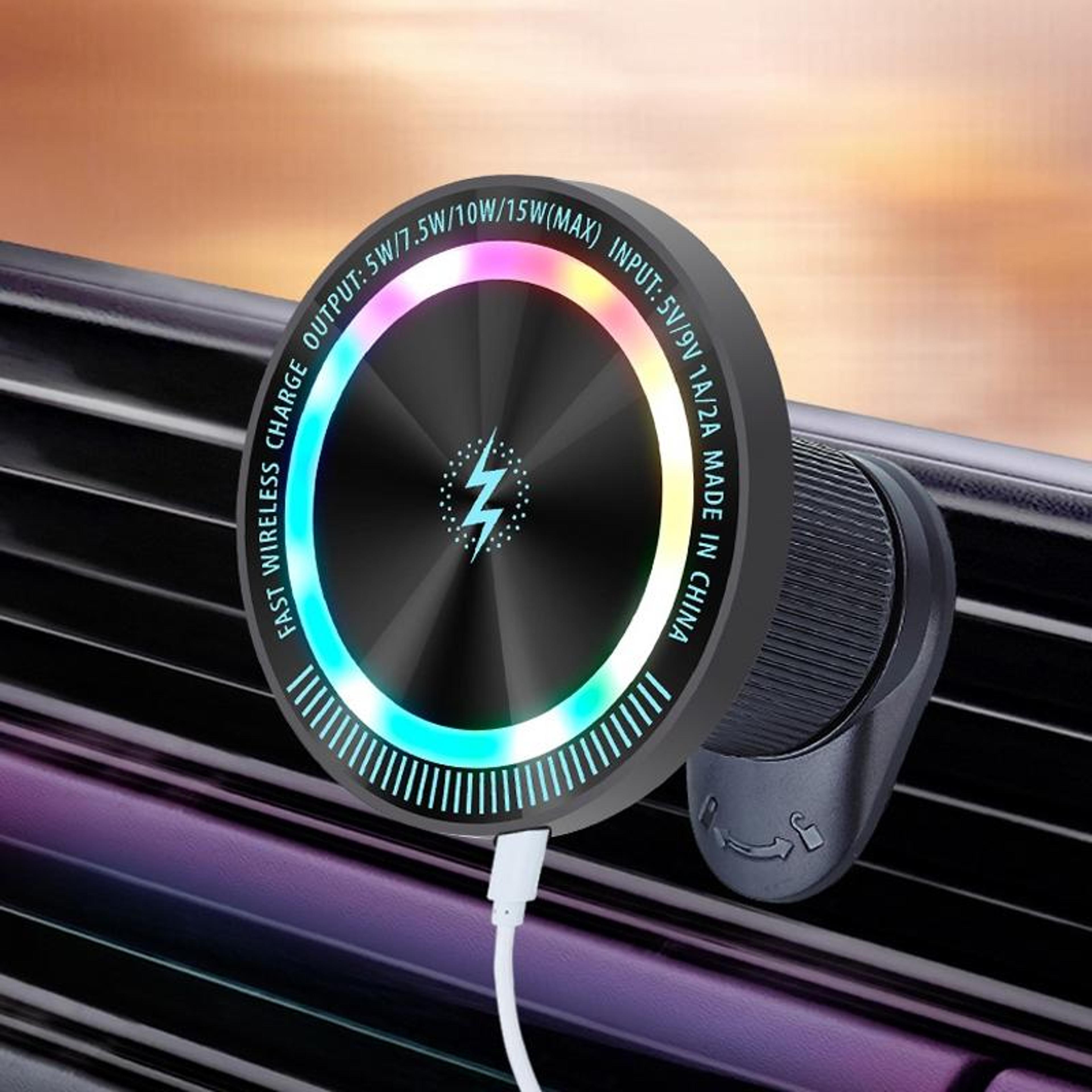 MagSafe Car Charger 15W Magnetic Wireless Charging Mount With 360 Degree Phone Holder For Air Vent 3