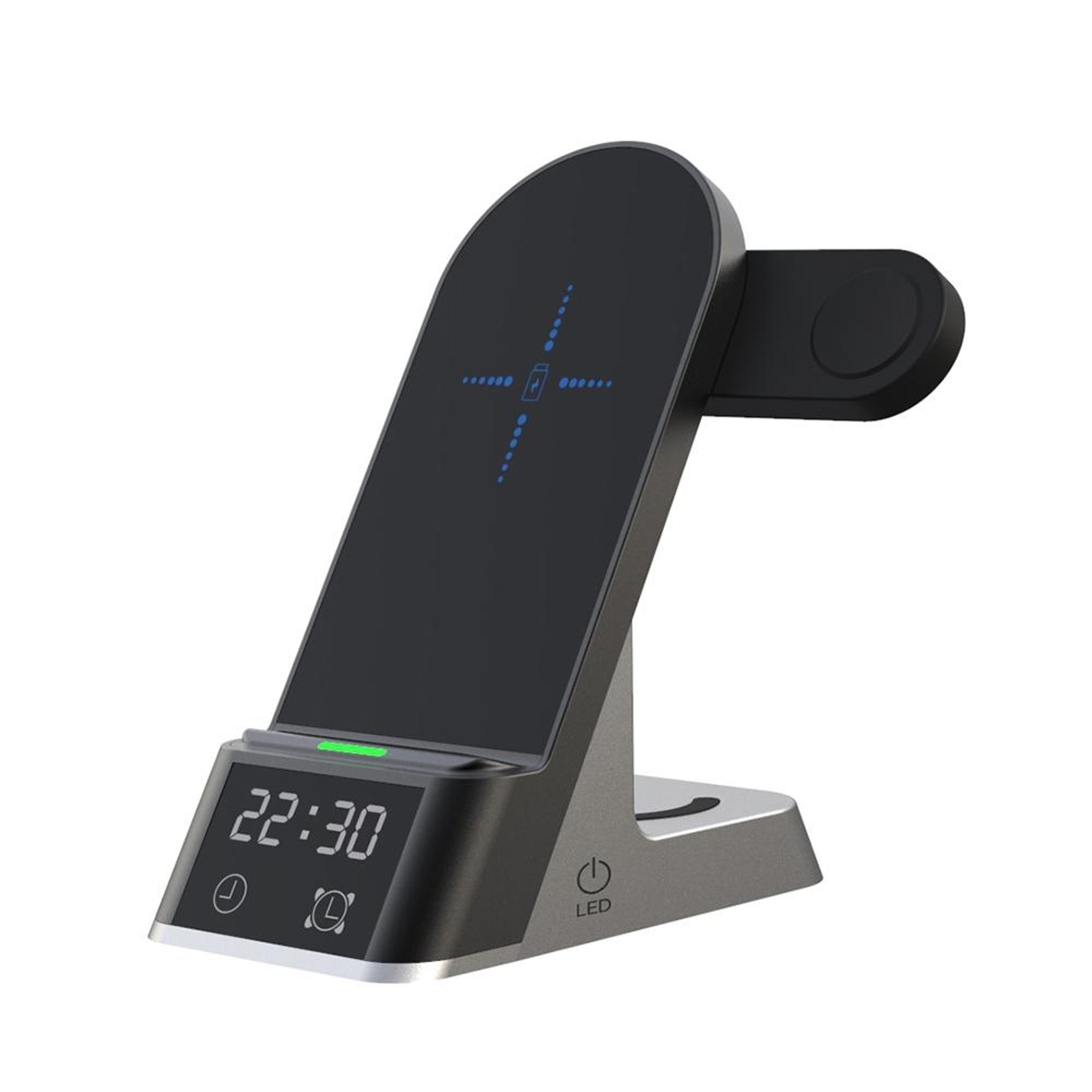 H35 6 In 1 MagSafe Wireless Charger 15W Magnetic Wireless Charging Station With Clock And Alarm 1
