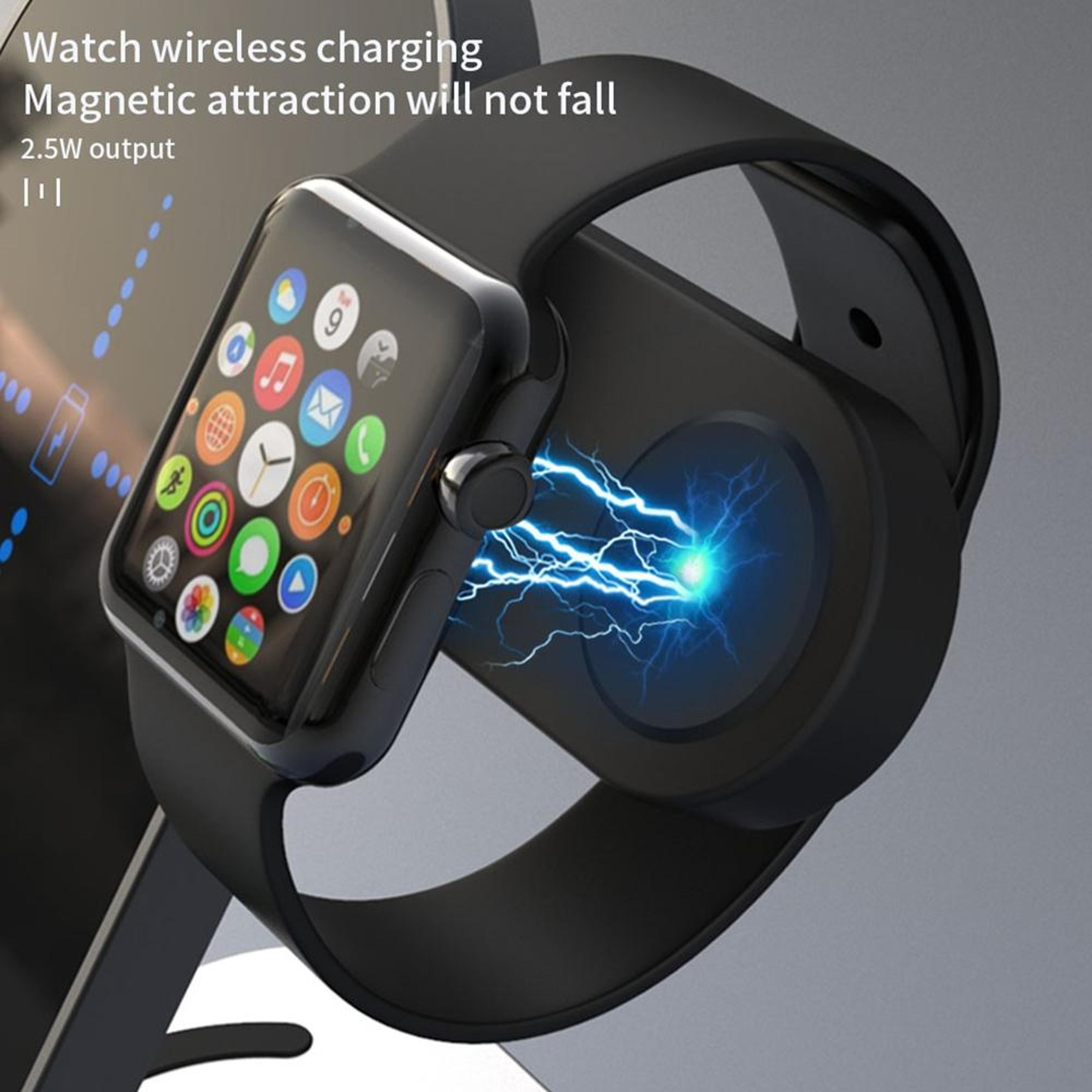H35 6 In 1 MagSafe Wireless Charger 15W Magnetic Wireless Charging Station With Clock And Alarm 2