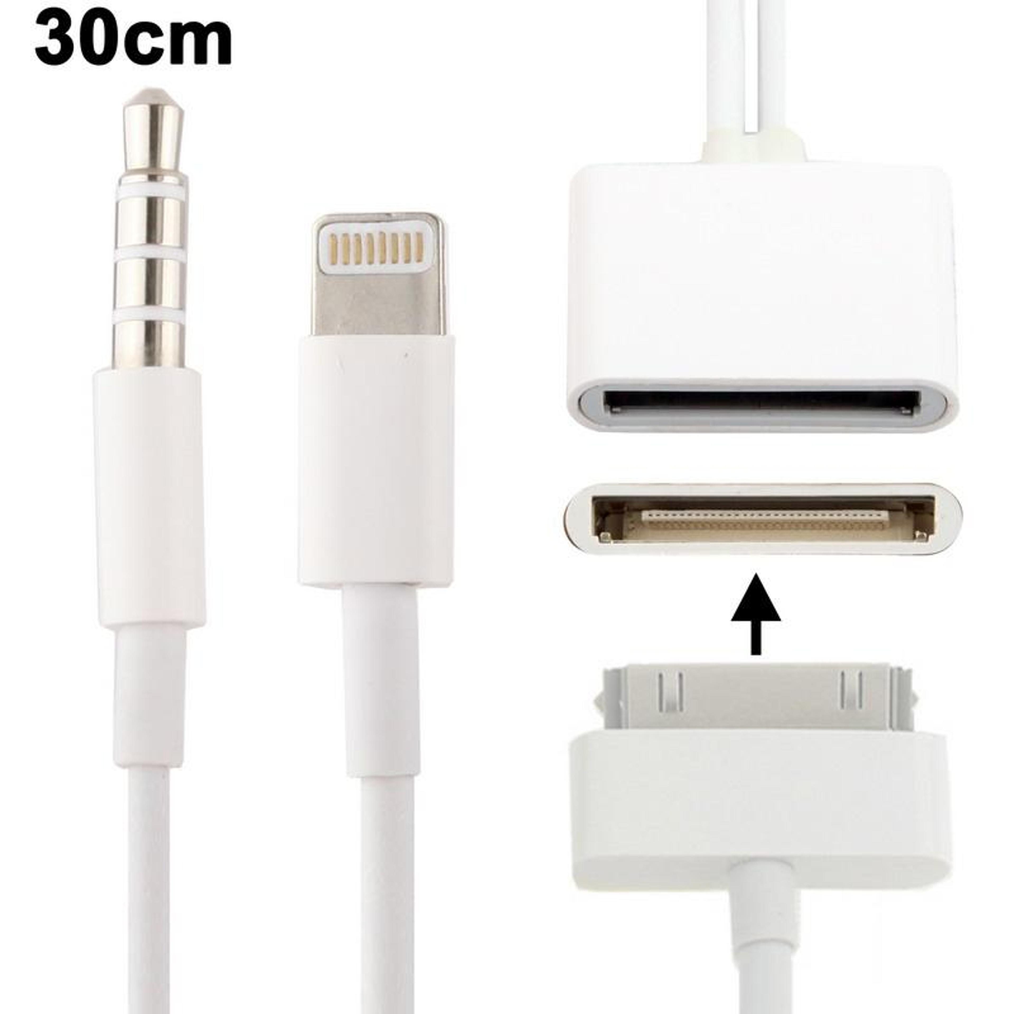 8 Pin Lightning Audio Adapter For Legacy IPhone 35mm Headphone Connection White 1
