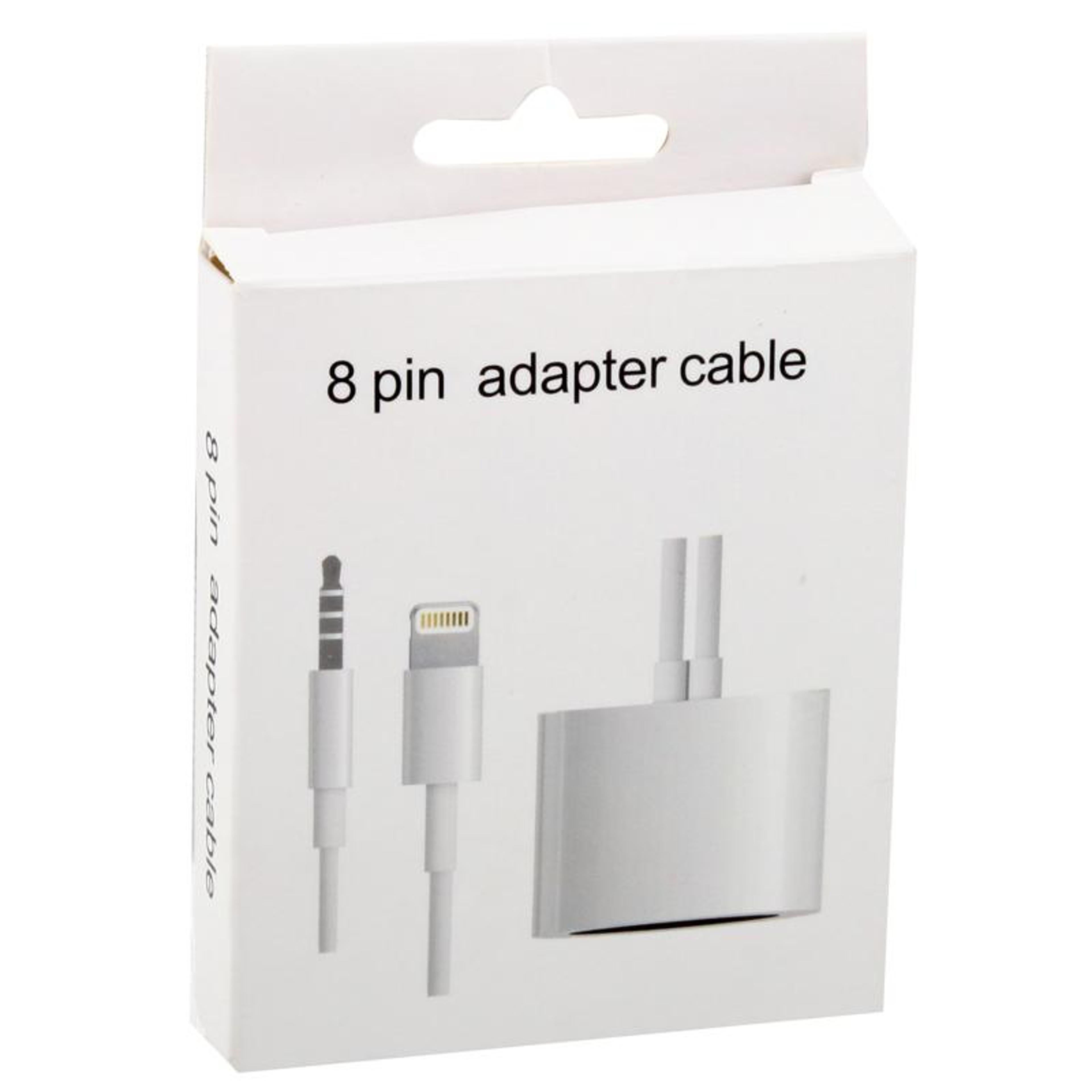 8 Pin Lightning Audio Adapter For Legacy IPhone 35mm Headphone Connection White 5