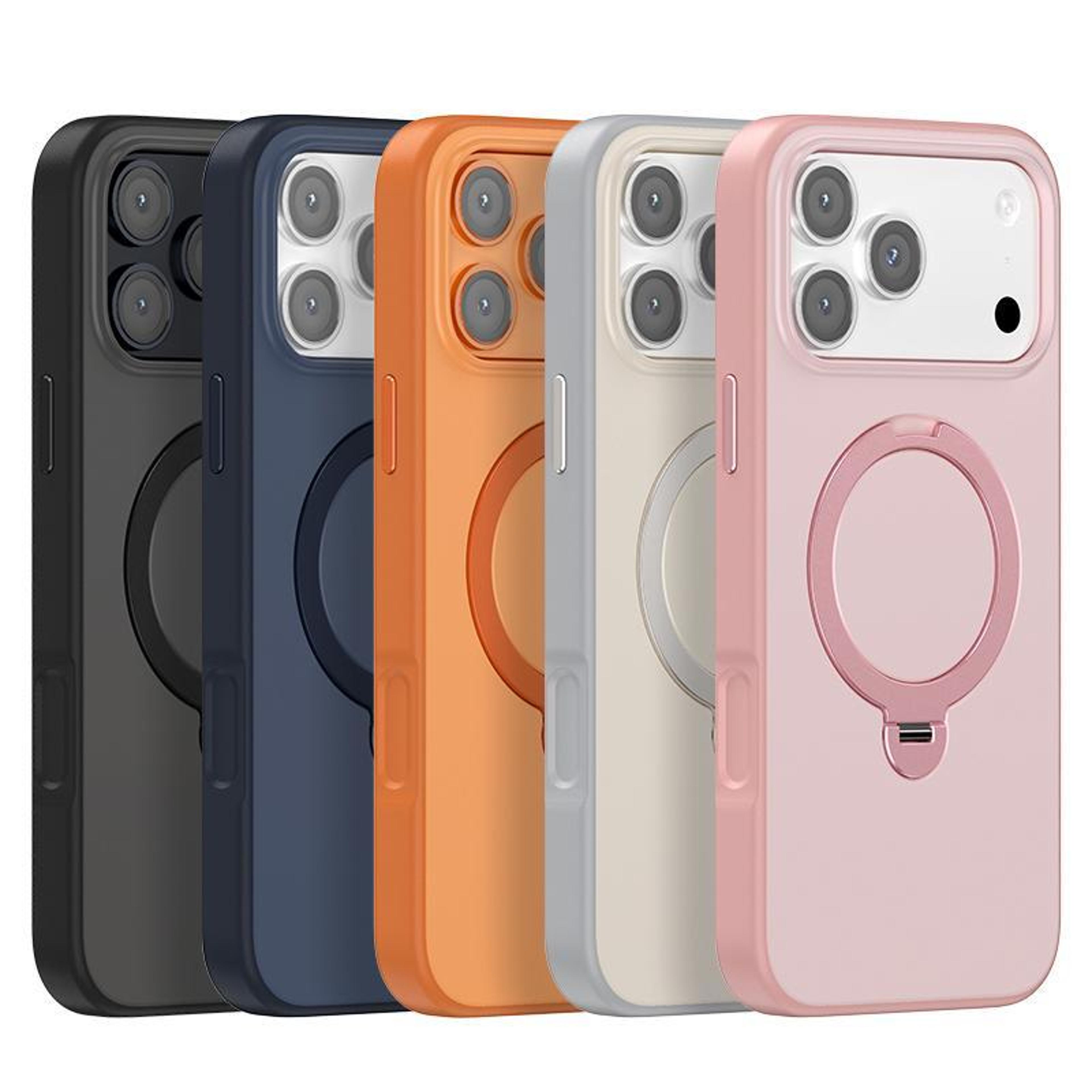 MagSafe IPhone 17 Pro Max Case With Rotating Ring Holder Shockproof Protective Cover 1