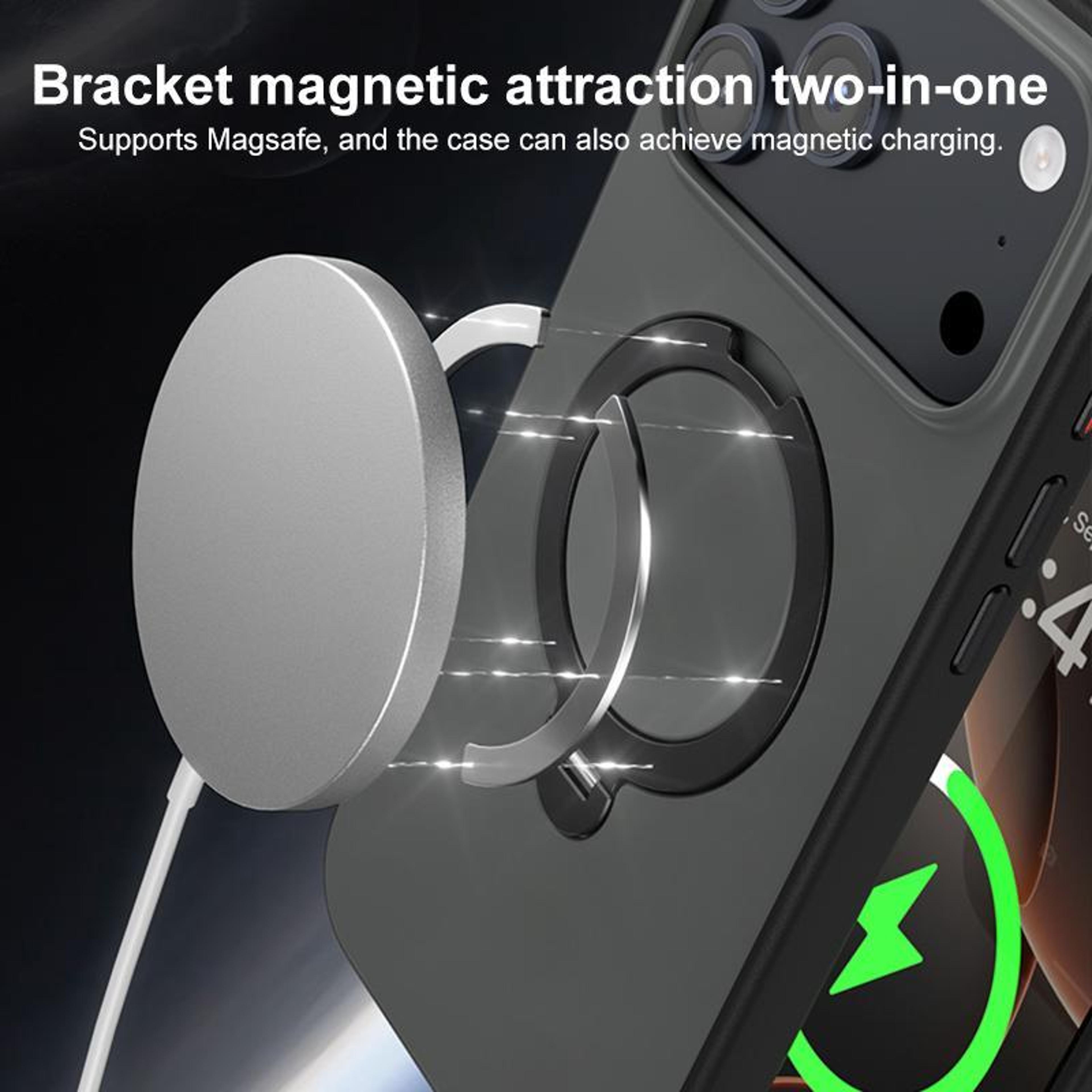 MagSafe IPhone 17 Pro Max Case With Rotating Ring Holder Shockproof Protective Cover 7