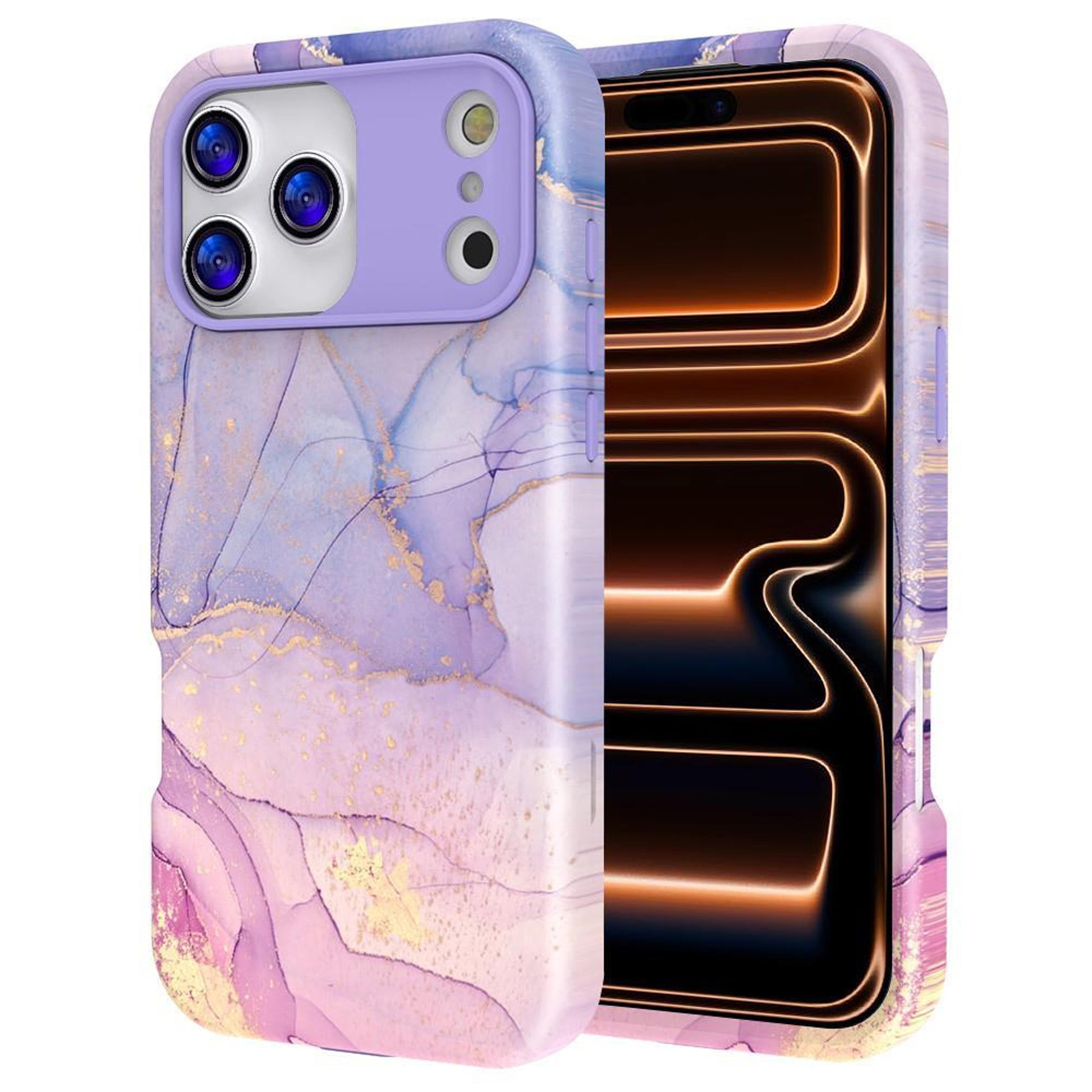 Luxury IPhone 17 Pro Case Marble Pattern Shockproof PC TPU Protective Cover 10