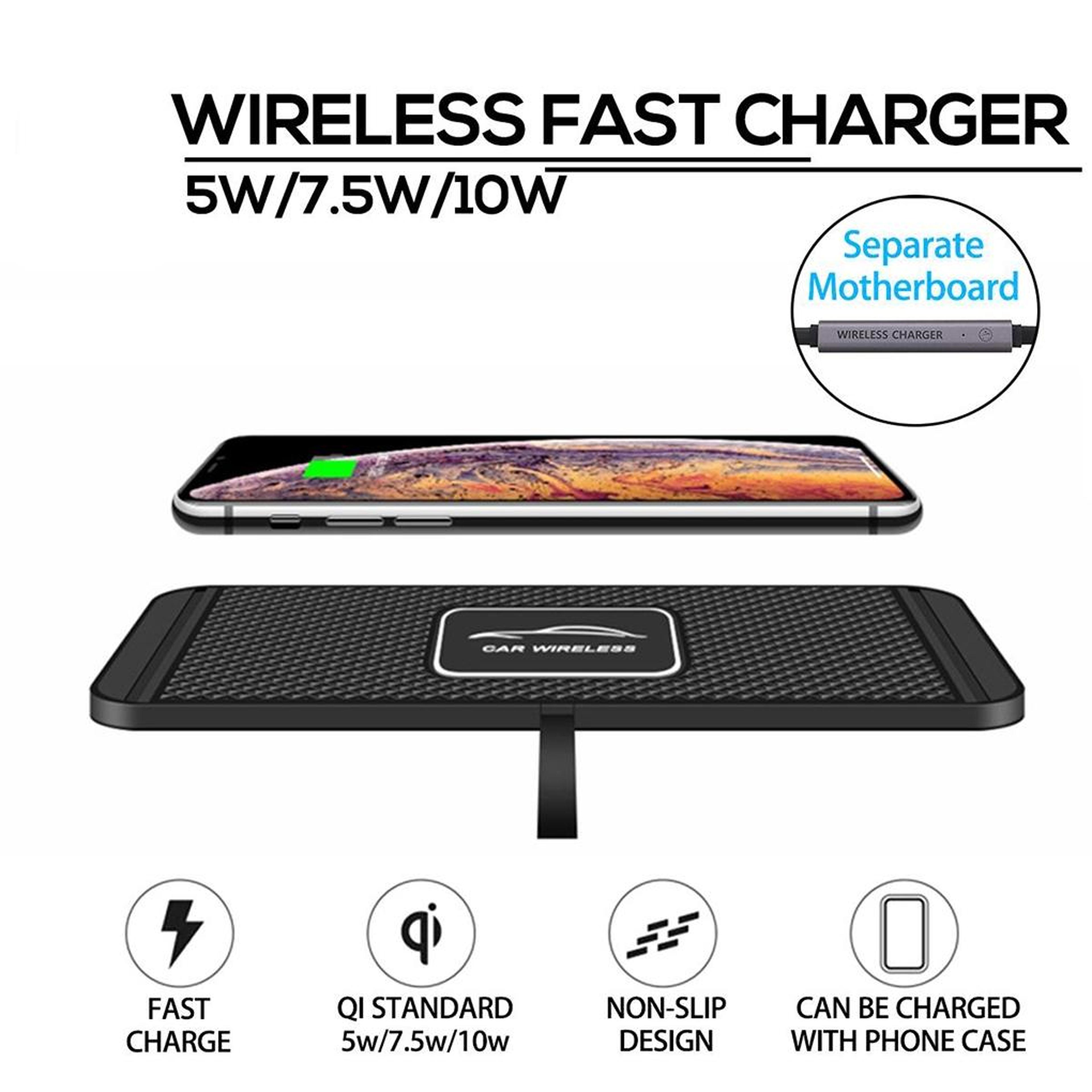 POLMXS C1 15W Wireless Charger Non Slip Car Wireless Charger Qi Charging Pad 3