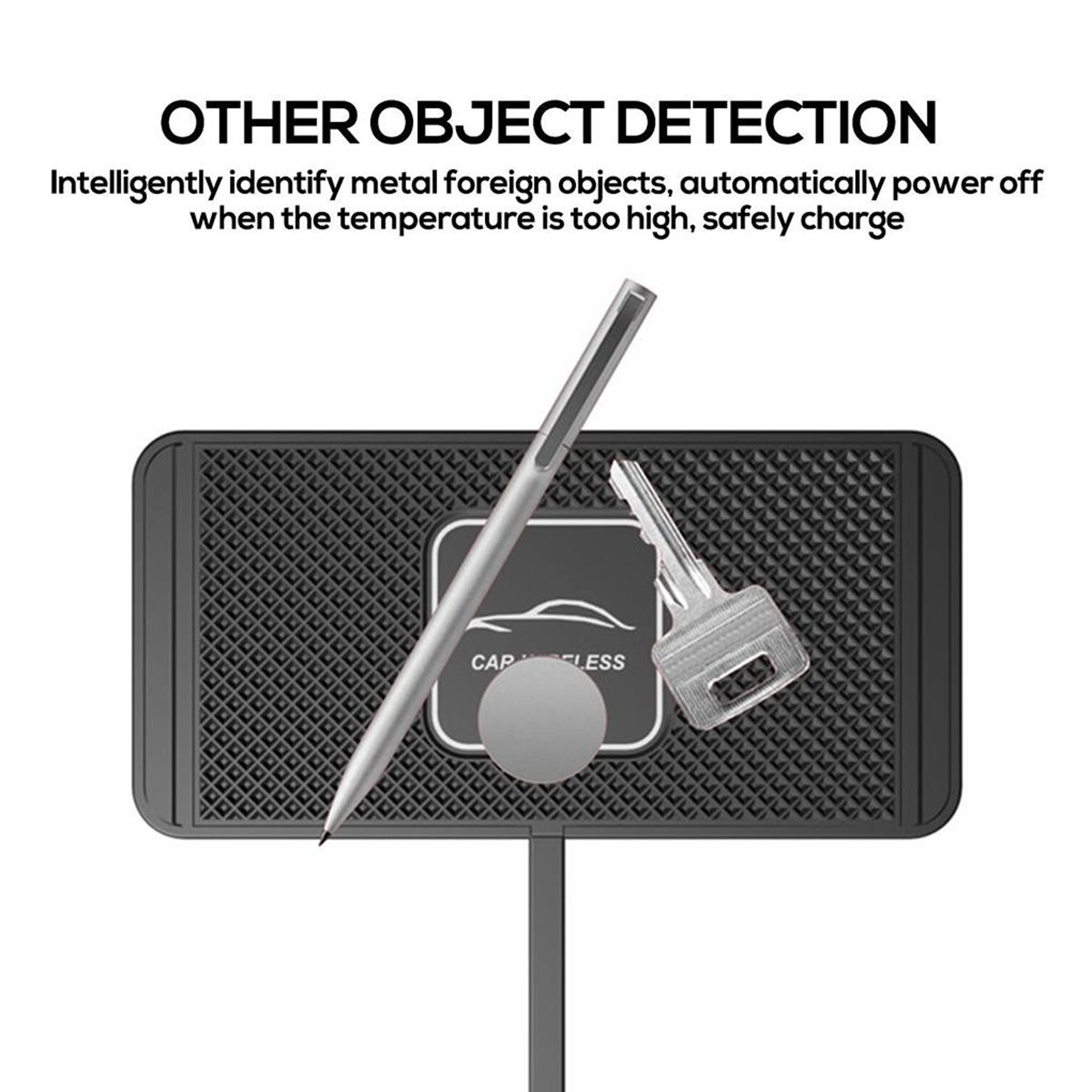 POLMXS C1 15W Wireless Charger Non Slip Car Wireless Charger Qi Charging Pad 6