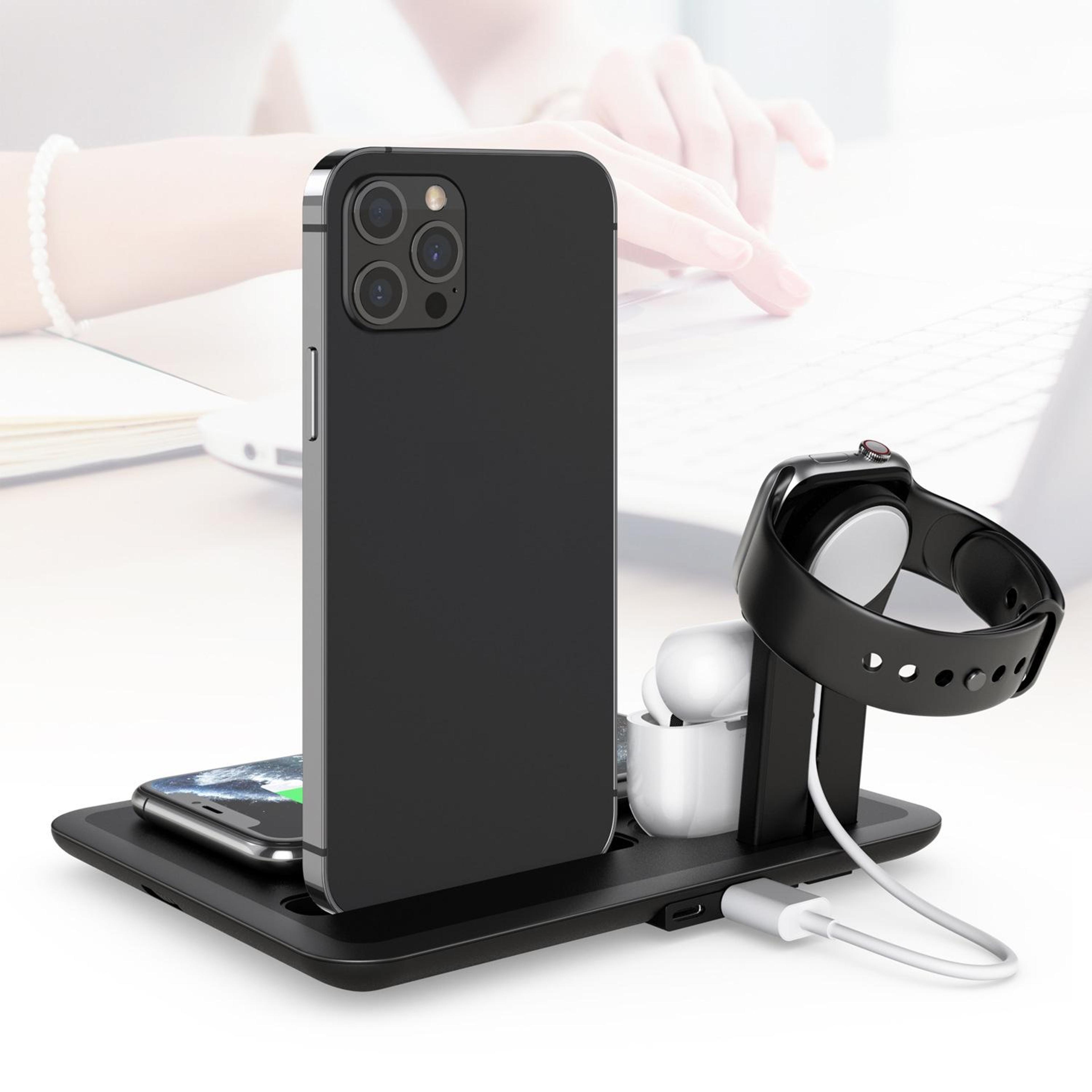 HQ UD17 4 In 1 Wireless Charger Fast Wireless Charging Station For Phone Watch Earbuds 5