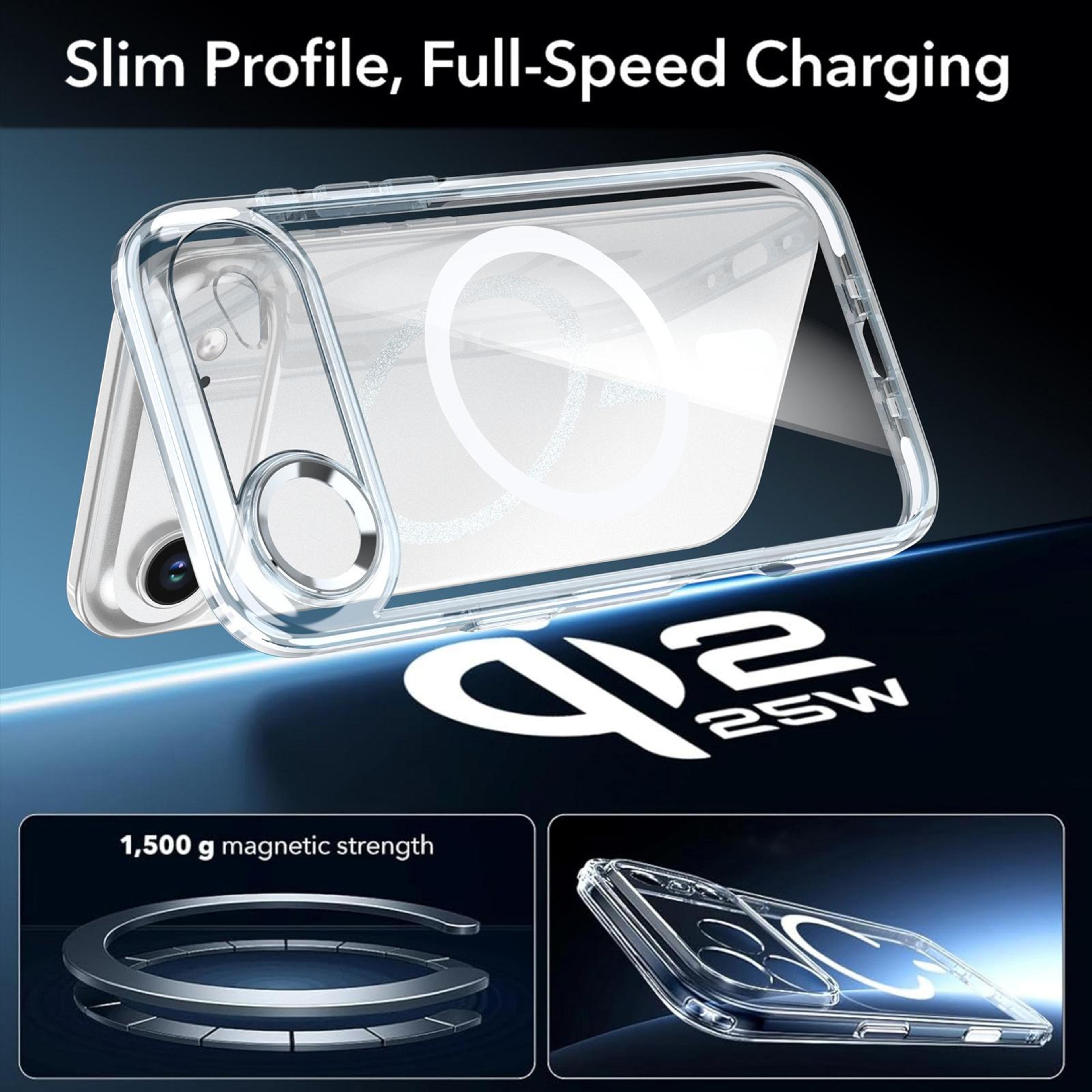 Qicai Magnetic IPhone Case Transparent Two Color Shockproof Protective Cover 4