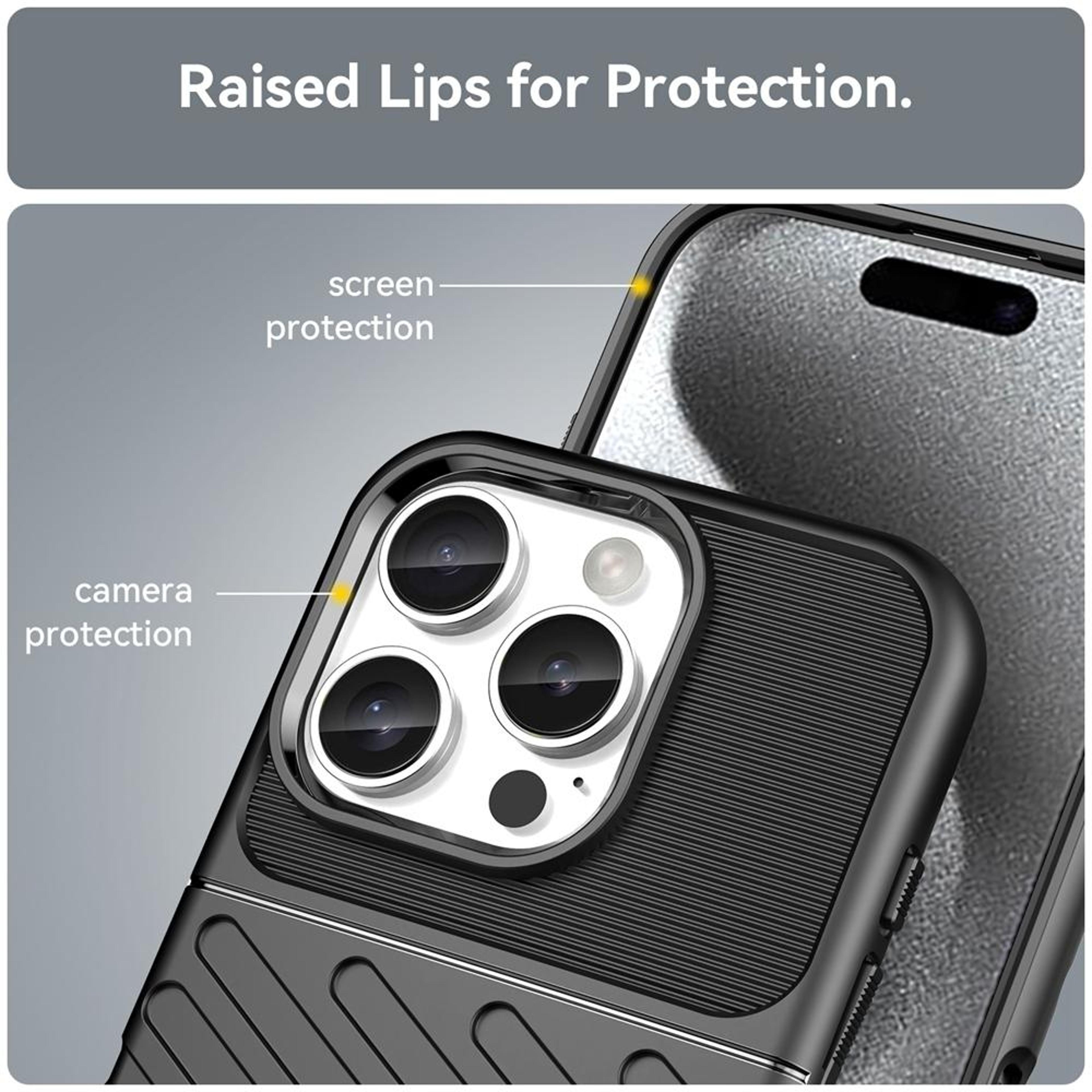 IPhone 16 Pro Shockproof TPU Case Slim Protective Soft Phone Cover 5