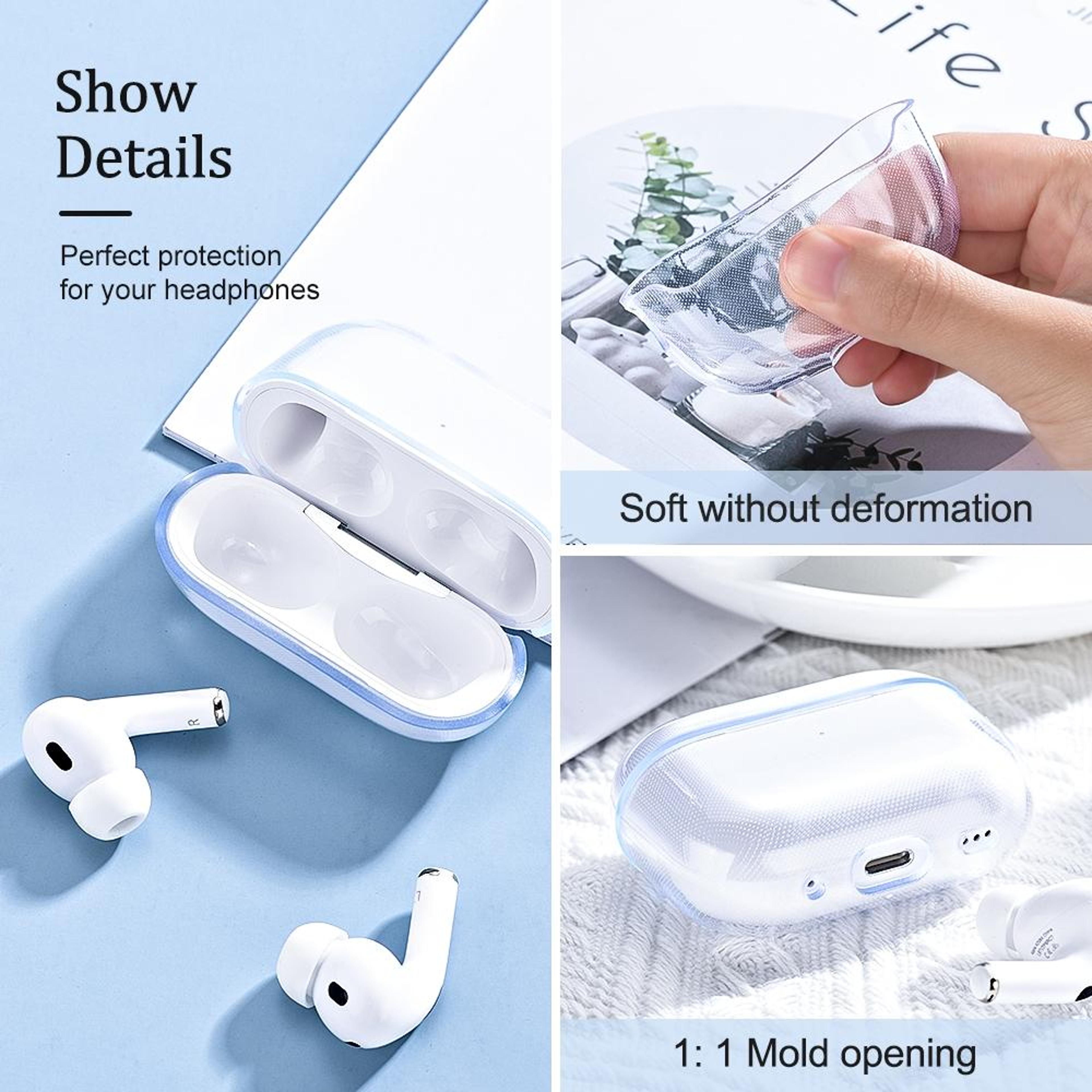 AirPods Pro 2 Clear TPU Case Shockproof Protective Cover With Precision Charging Port 8