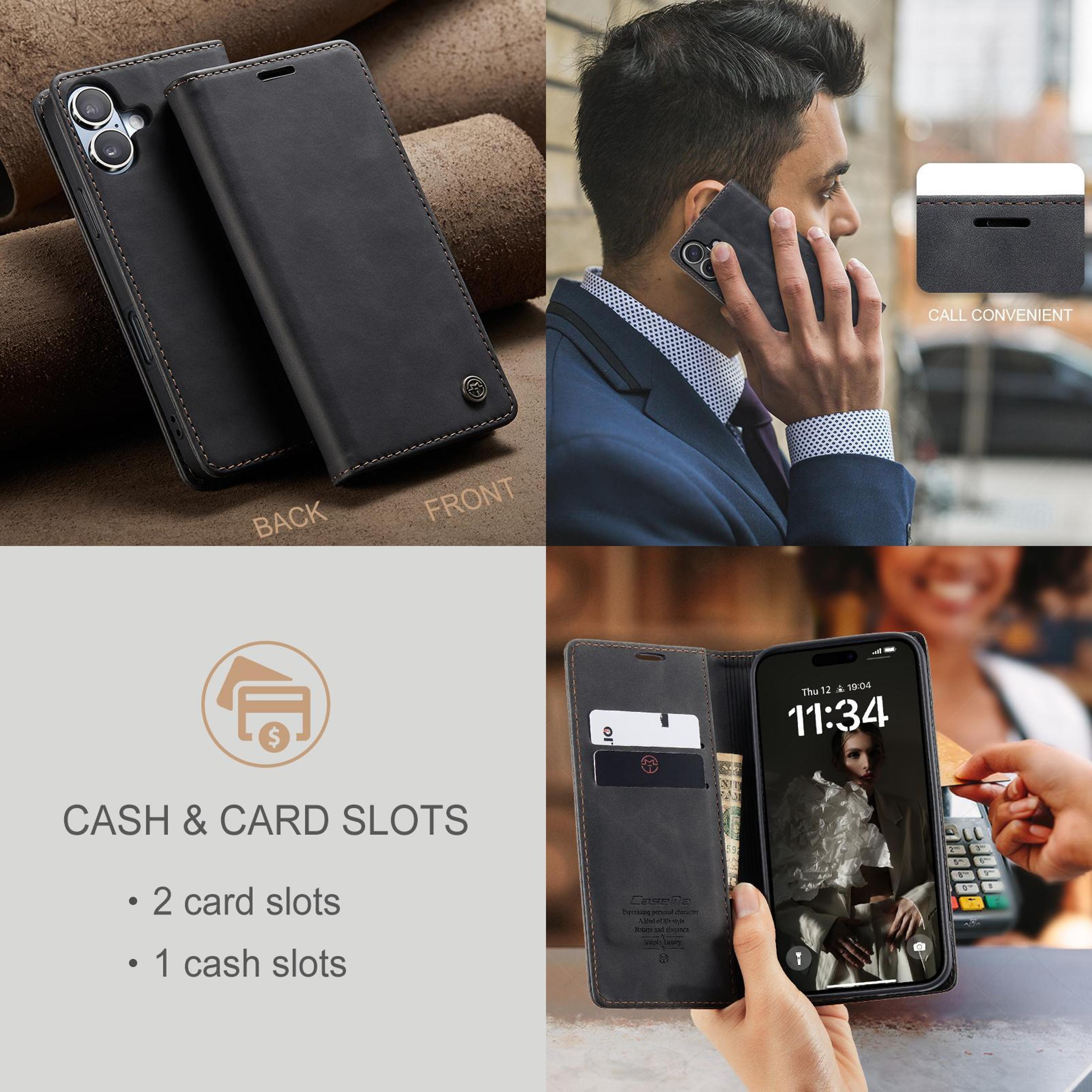 CaseMe IPhone 17 Leather Wallet Case With Stand Flip Phone Case Card Holder Cover 7