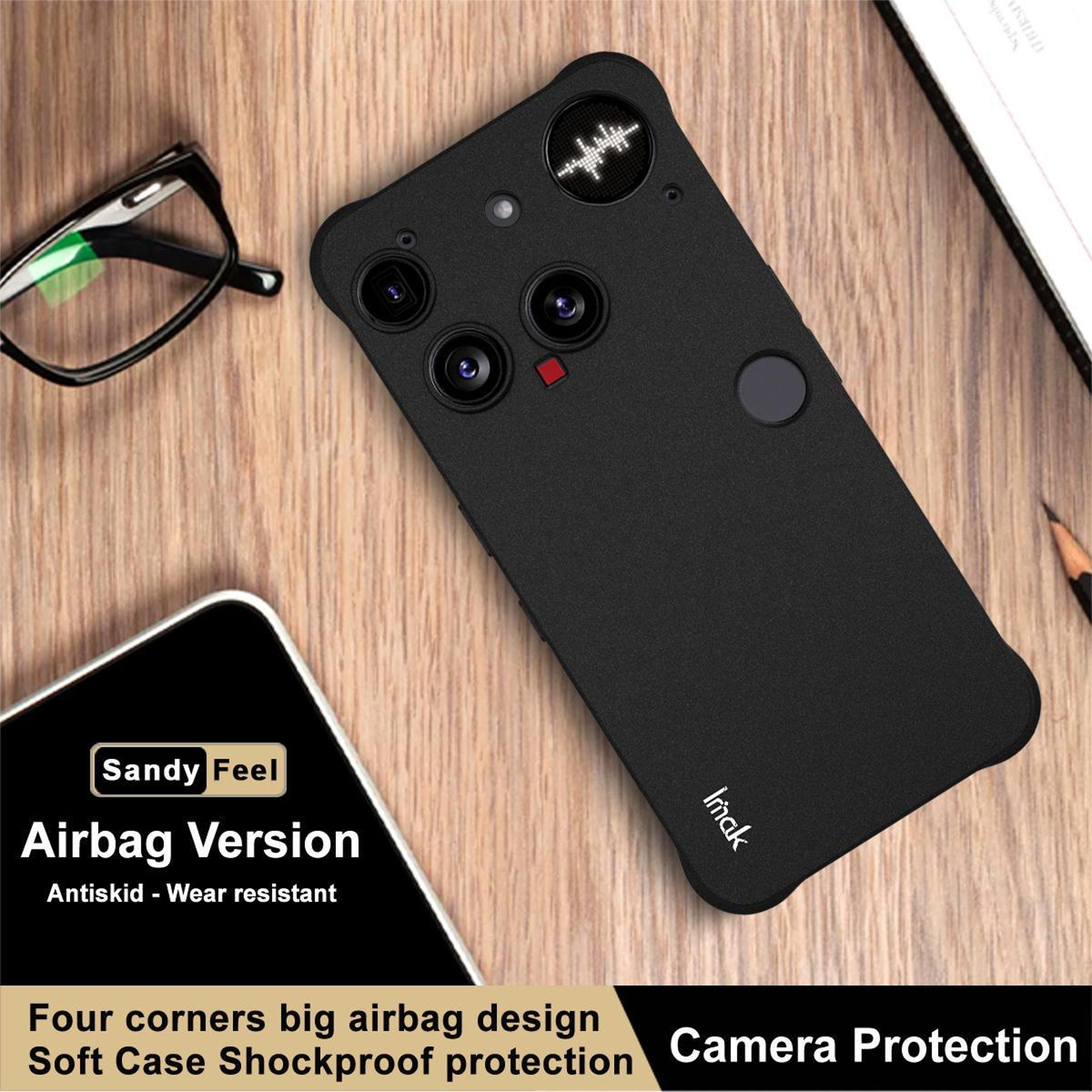 IMAK Nothing Phone 3 Case Shockproof TPU Case Matte Airbag Protective Cover Black 5