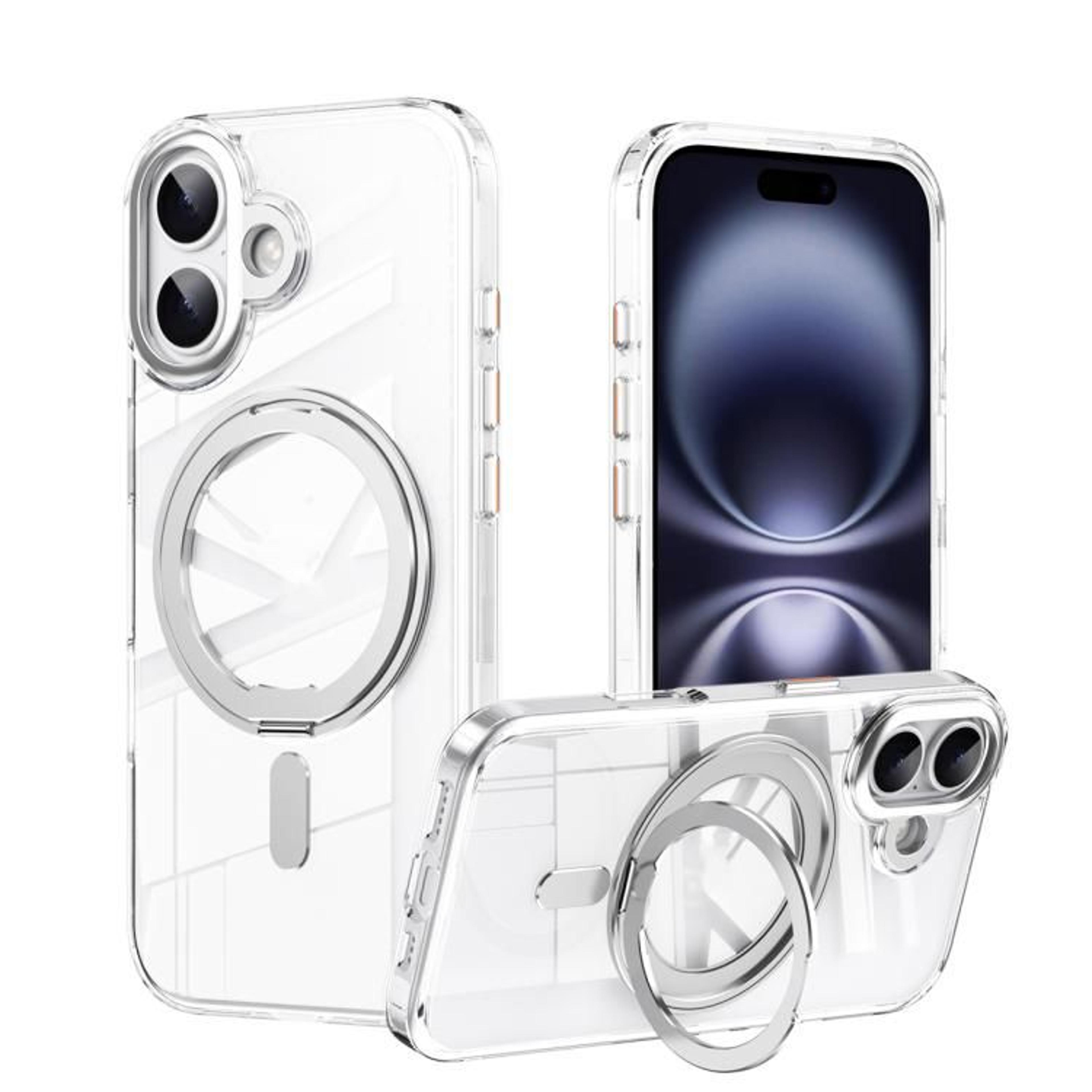IPhone 17 MagSafe Case With 360 Rotating Ring Stand Frosted Shockproof Magnetic Cover 7