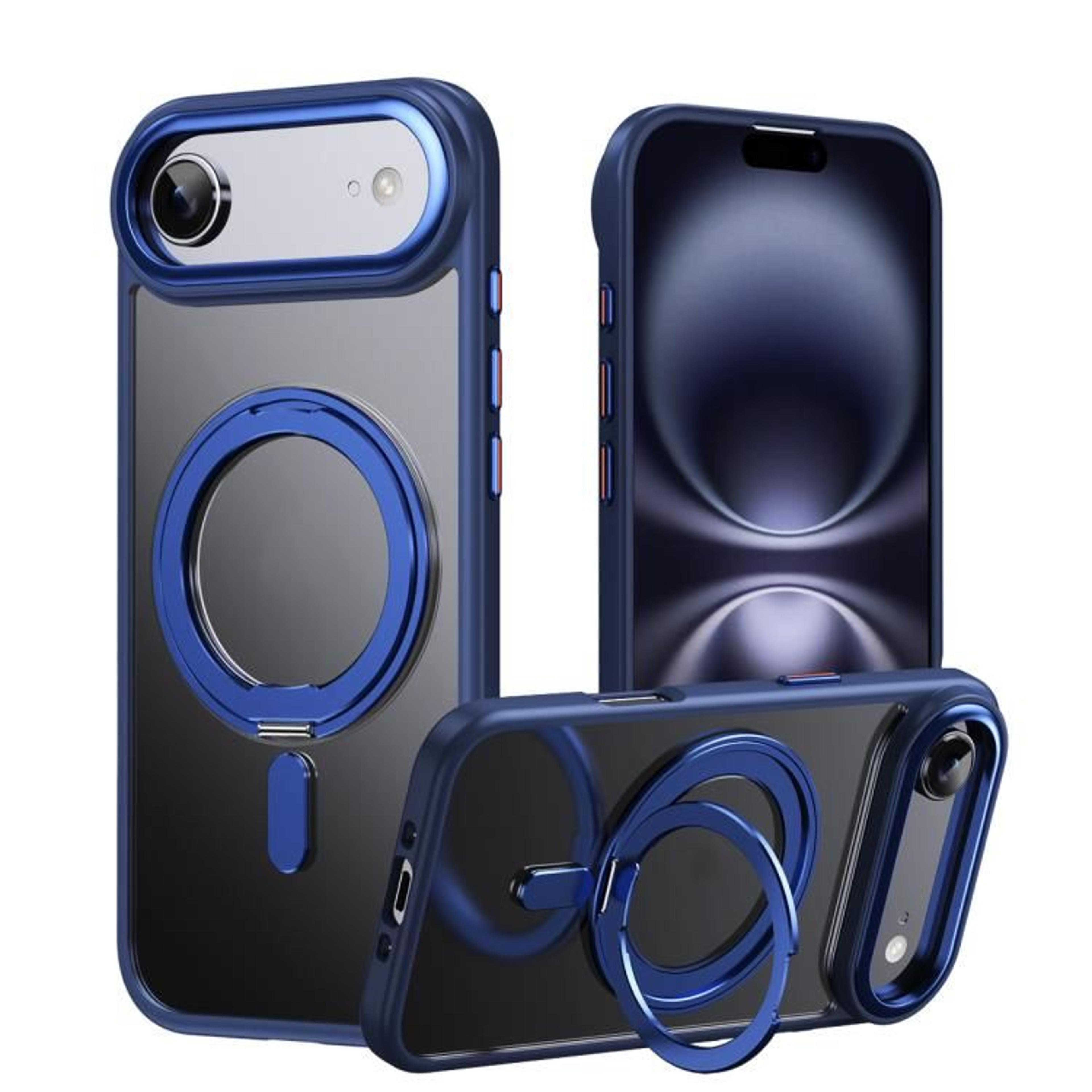 IPhone Air MagSafe Case With 360 Rotating Ring Stand Frosted Shockproof Magnetic Cover 8