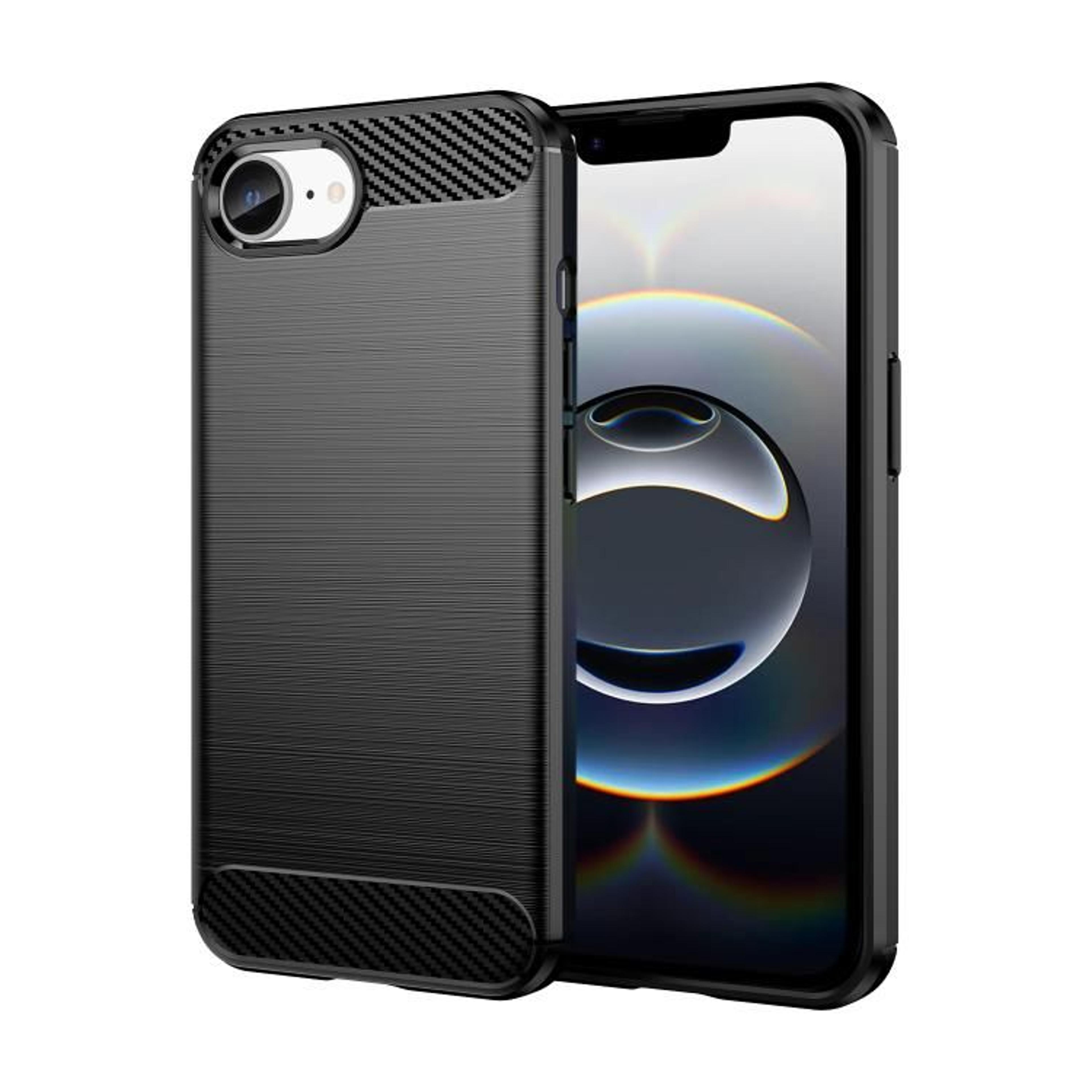 Brushed Carbon Fiber TPU Case For IPhone 17e 16e Slim Shockproof Cover 8