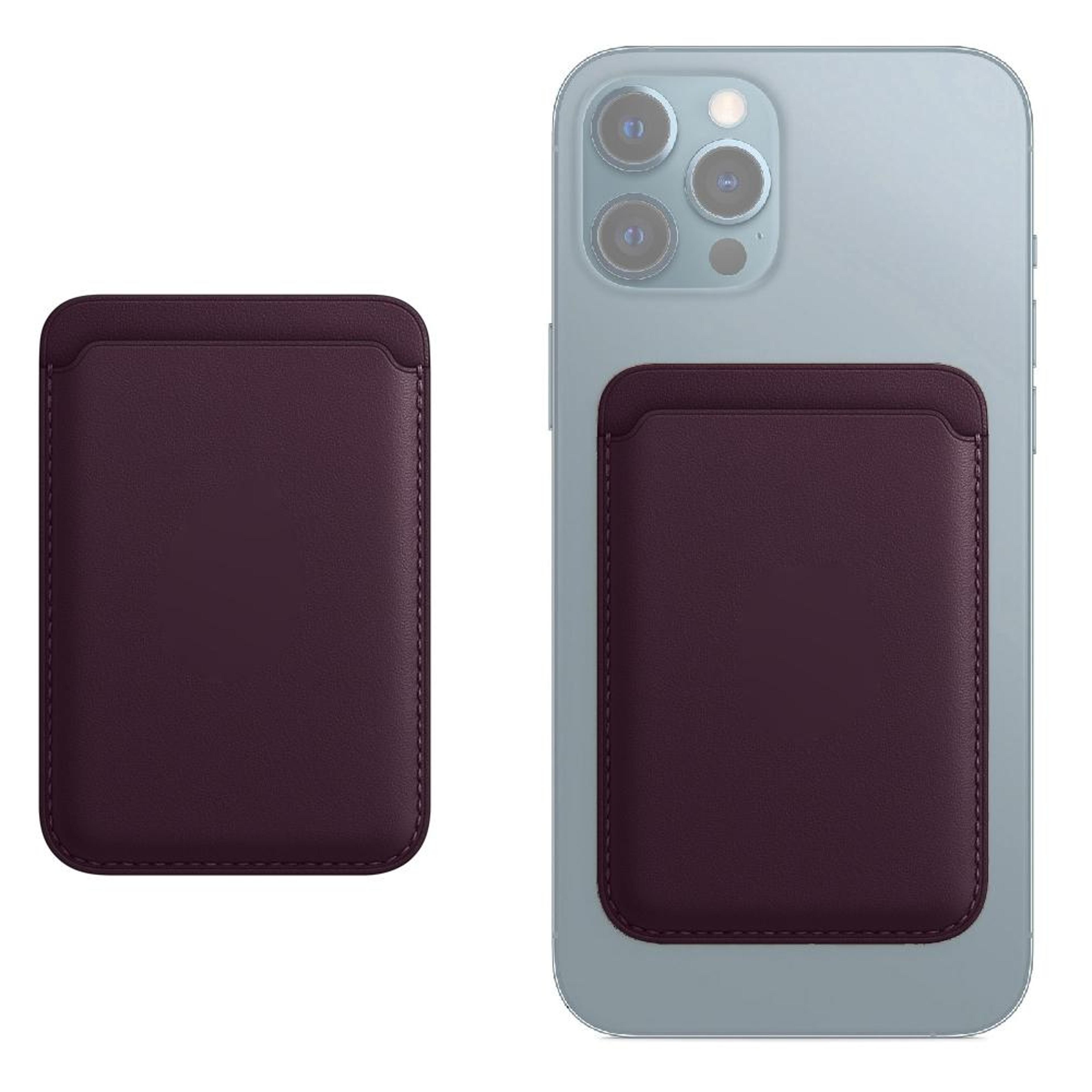 MagSafe Leather Wallet Card Holder For IPhone 12 Magnetic Card Pouch 0