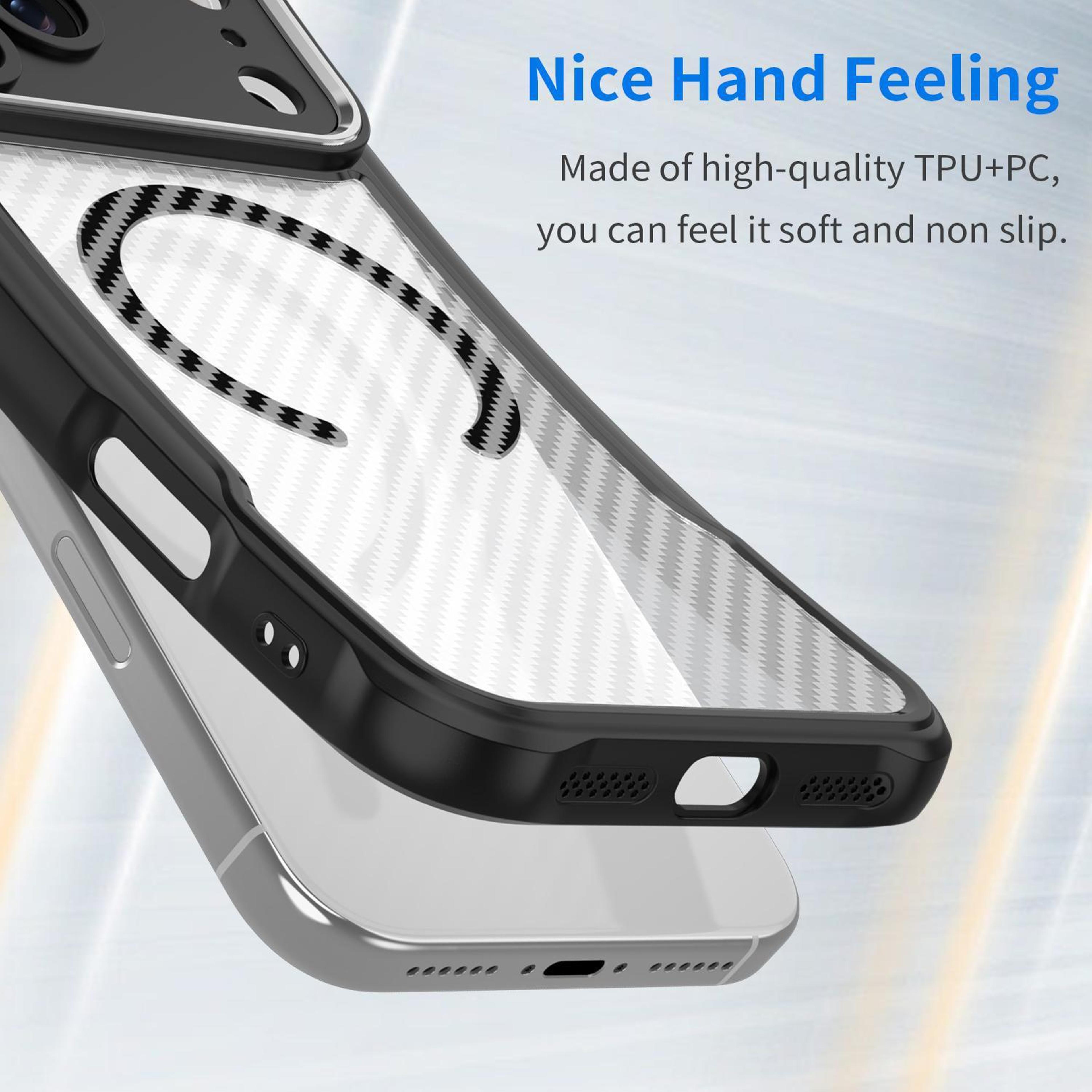 IPhone 17 Pro And Pro Max MagSafe Case With Carbon Fiber Texture Translucent Protective Cover 3