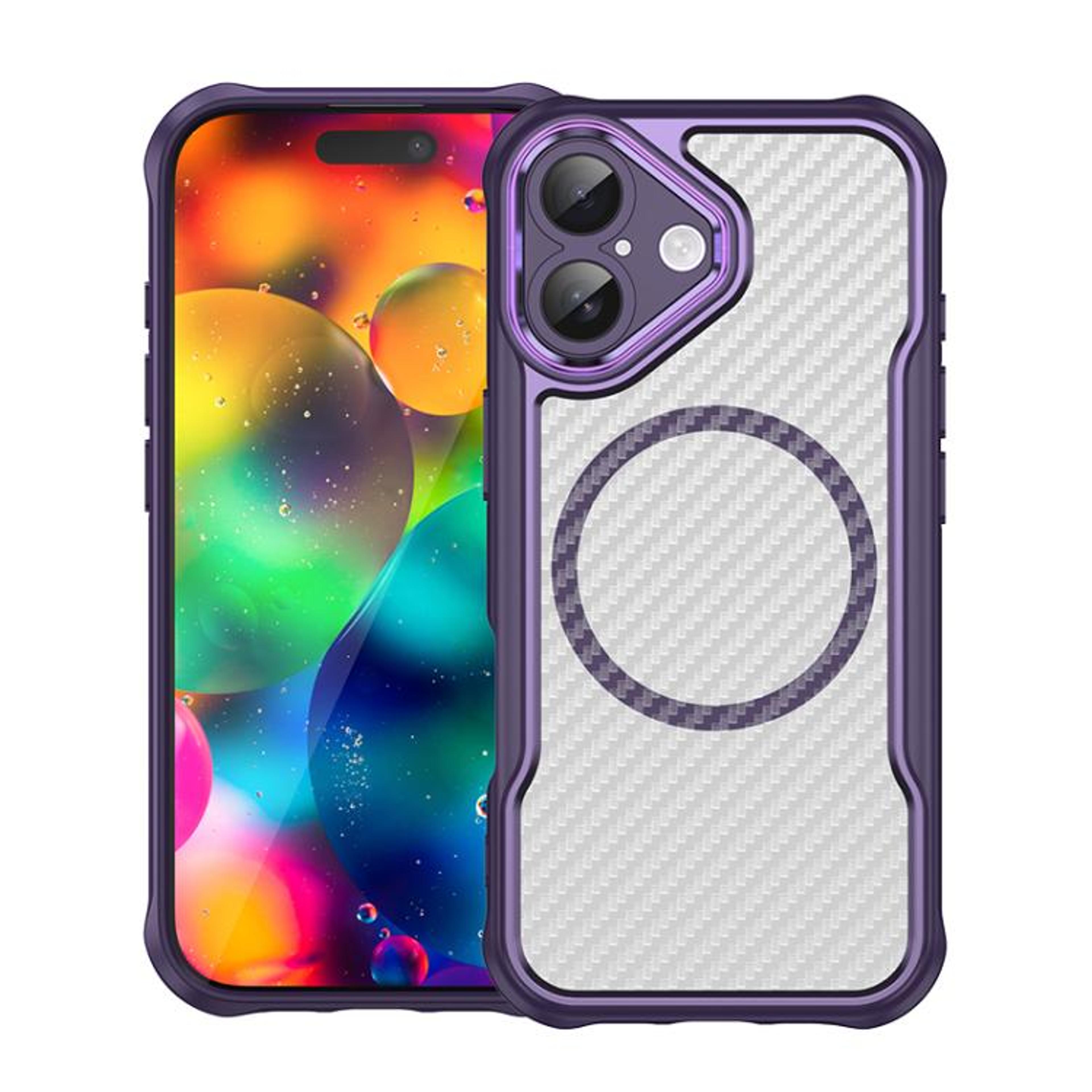 IPhone 17 MagSafe Case With Carbon Fiber Texture Translucent Shockproof Cover 10