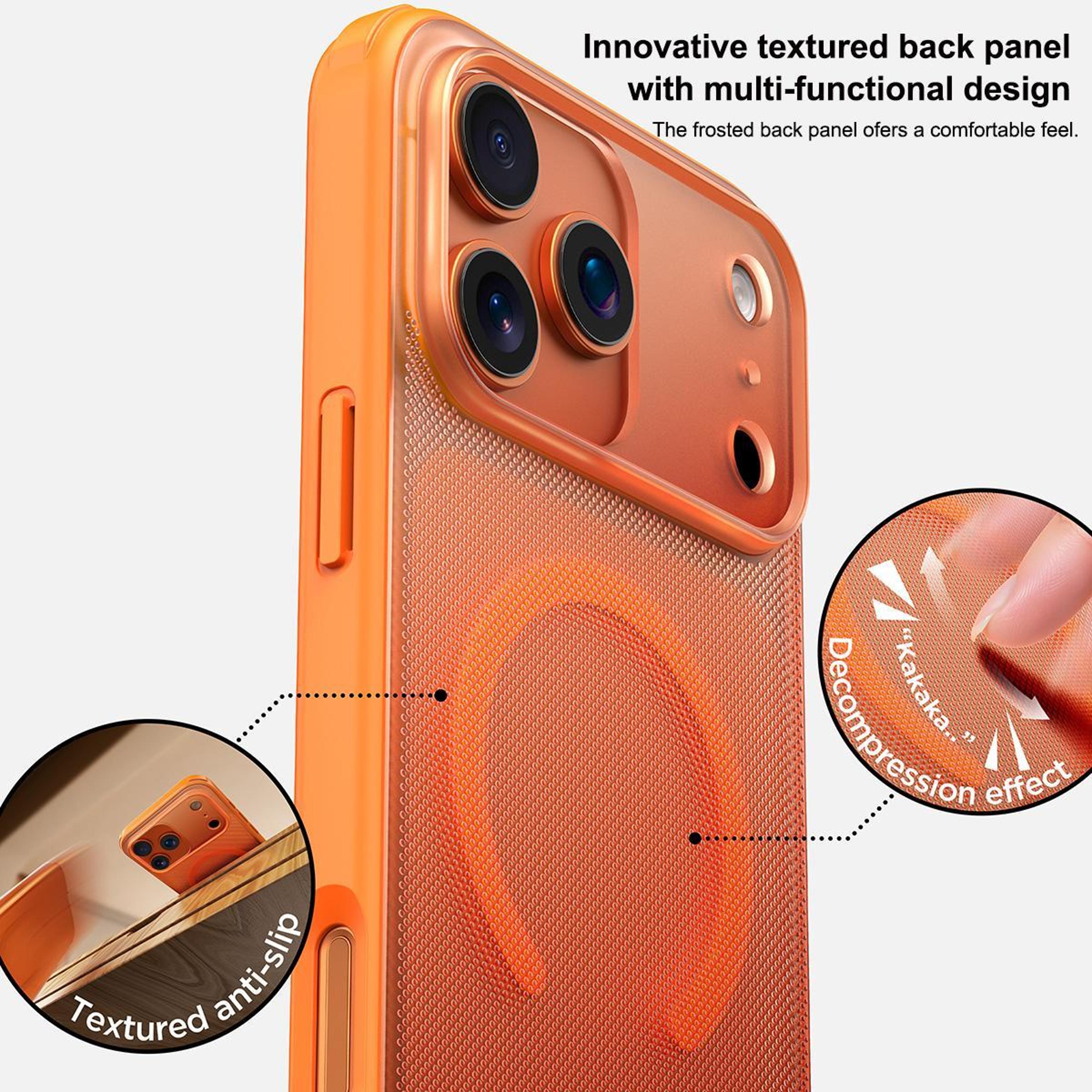 Magnetic IPhone 17 Pro Case MagSafe Compatible Frosted Shockproof Protective Cover 2